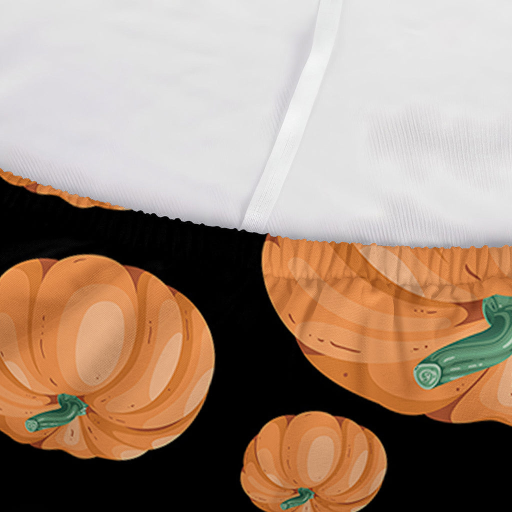 Orange Pumpkin Pattern Print Sofa Cover