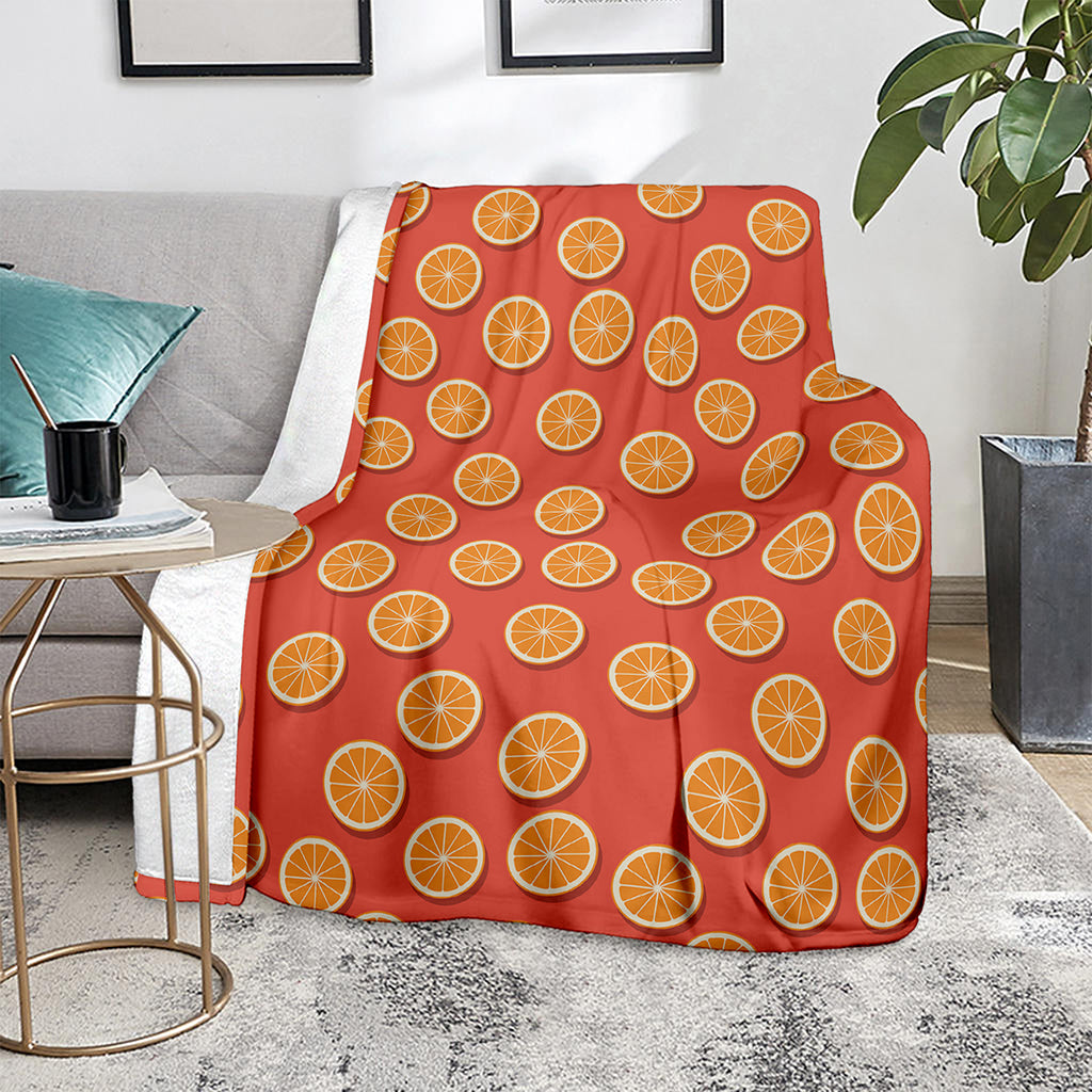 Orange Slices Pattern Print Blanket