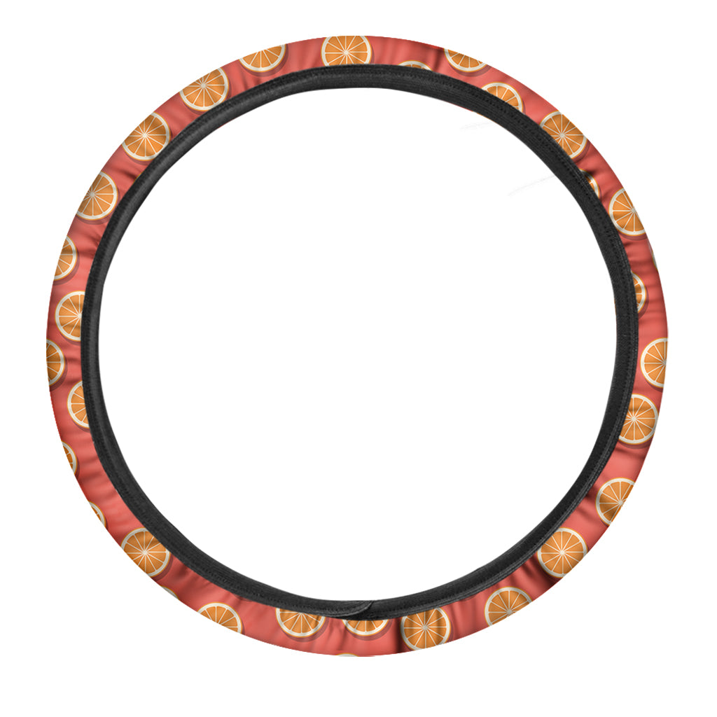 Orange Slices Pattern Print Car Steering Wheel Cover