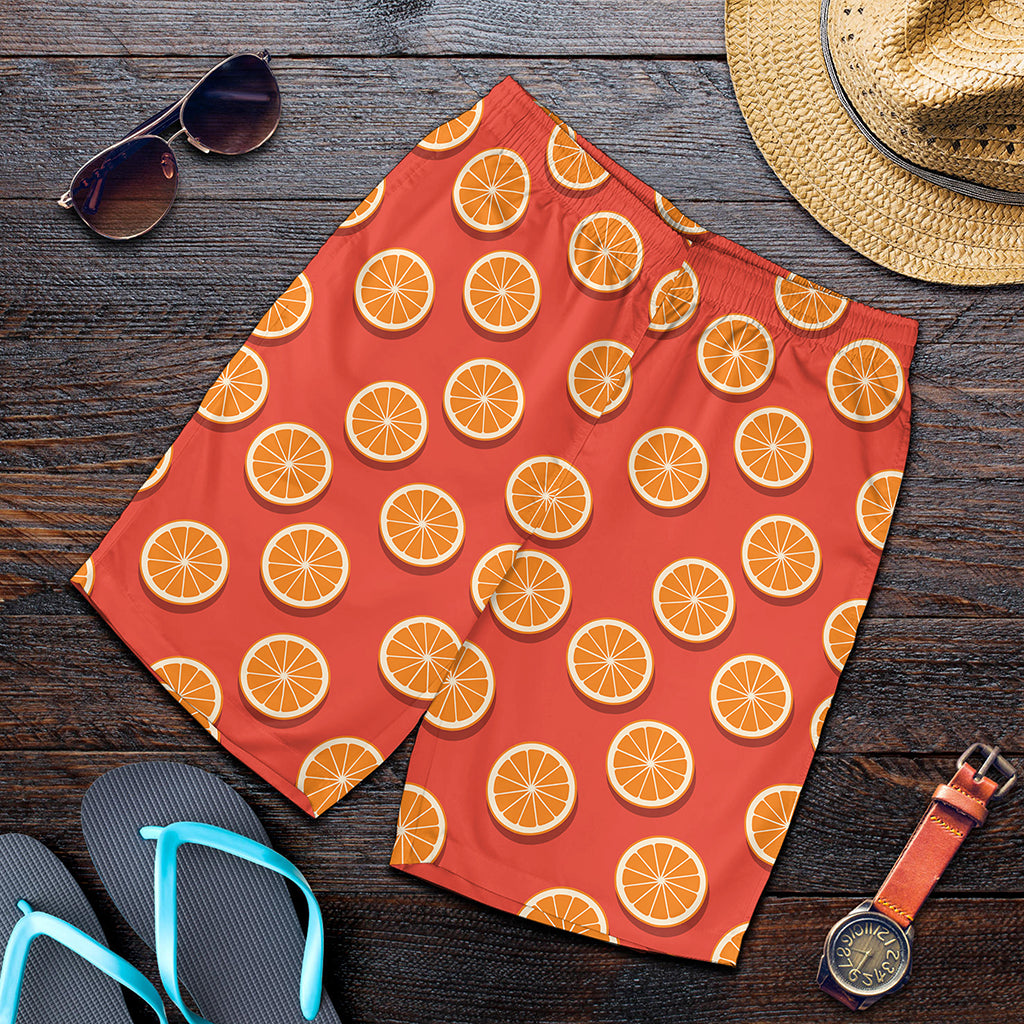 Orange Slices Pattern Print Men's Shorts