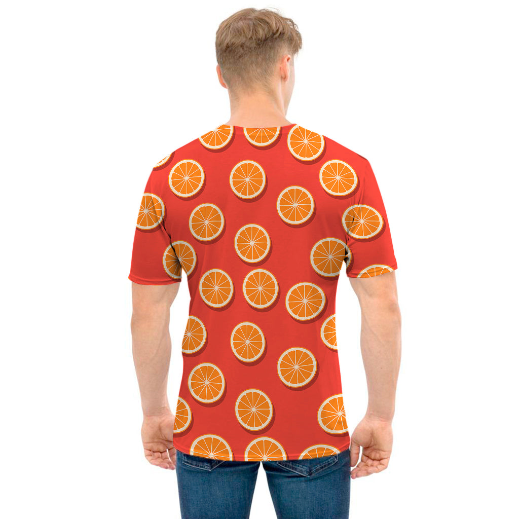 Orange Slices Pattern Print Men's T-Shirt