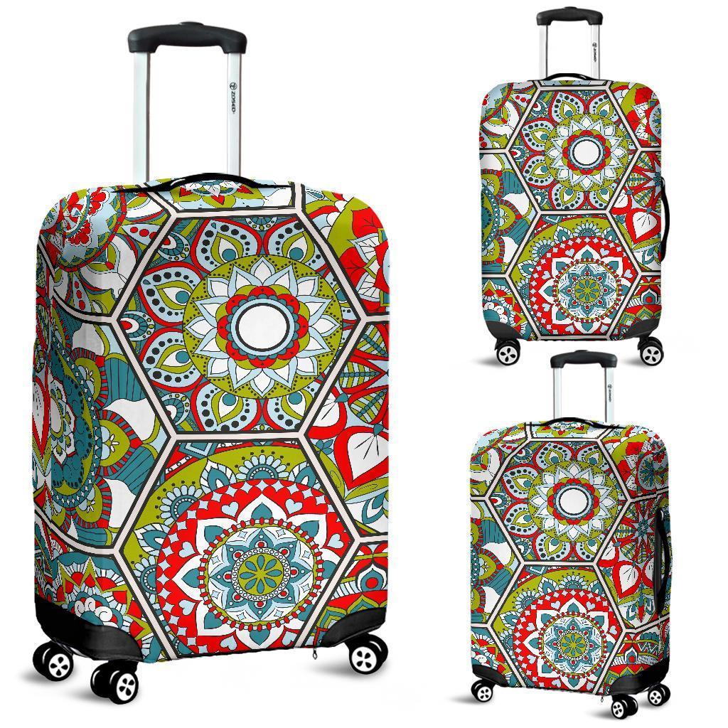 Oriental Mandala Bohemian Pattern Print Luggage Cover GearFrost