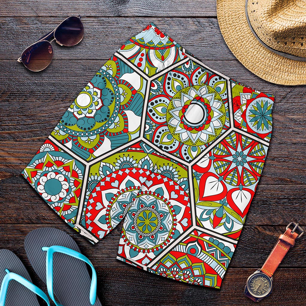 Oriental Mandala Bohemian Pattern Print Men's Shorts