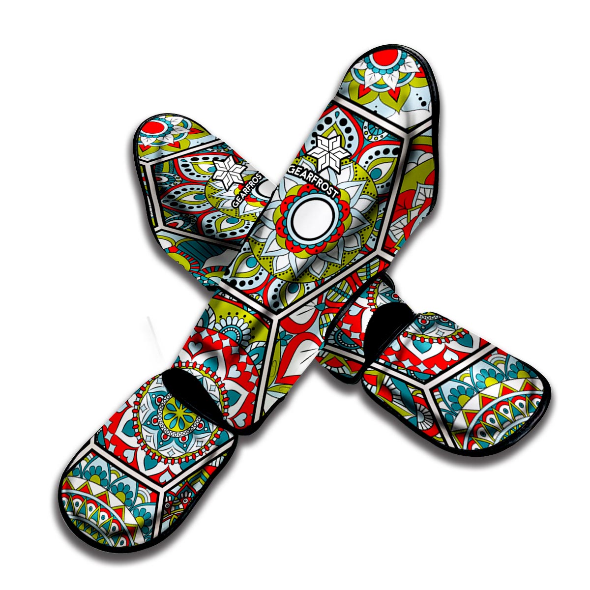 Oriental Mandala Bohemian Pattern Print Muay Thai Shin Guard