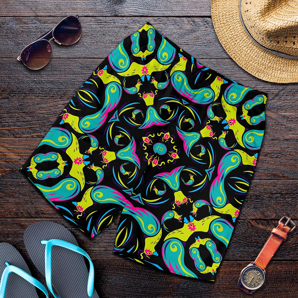 Ornament Psychedelic Trippy Print Men's Shorts