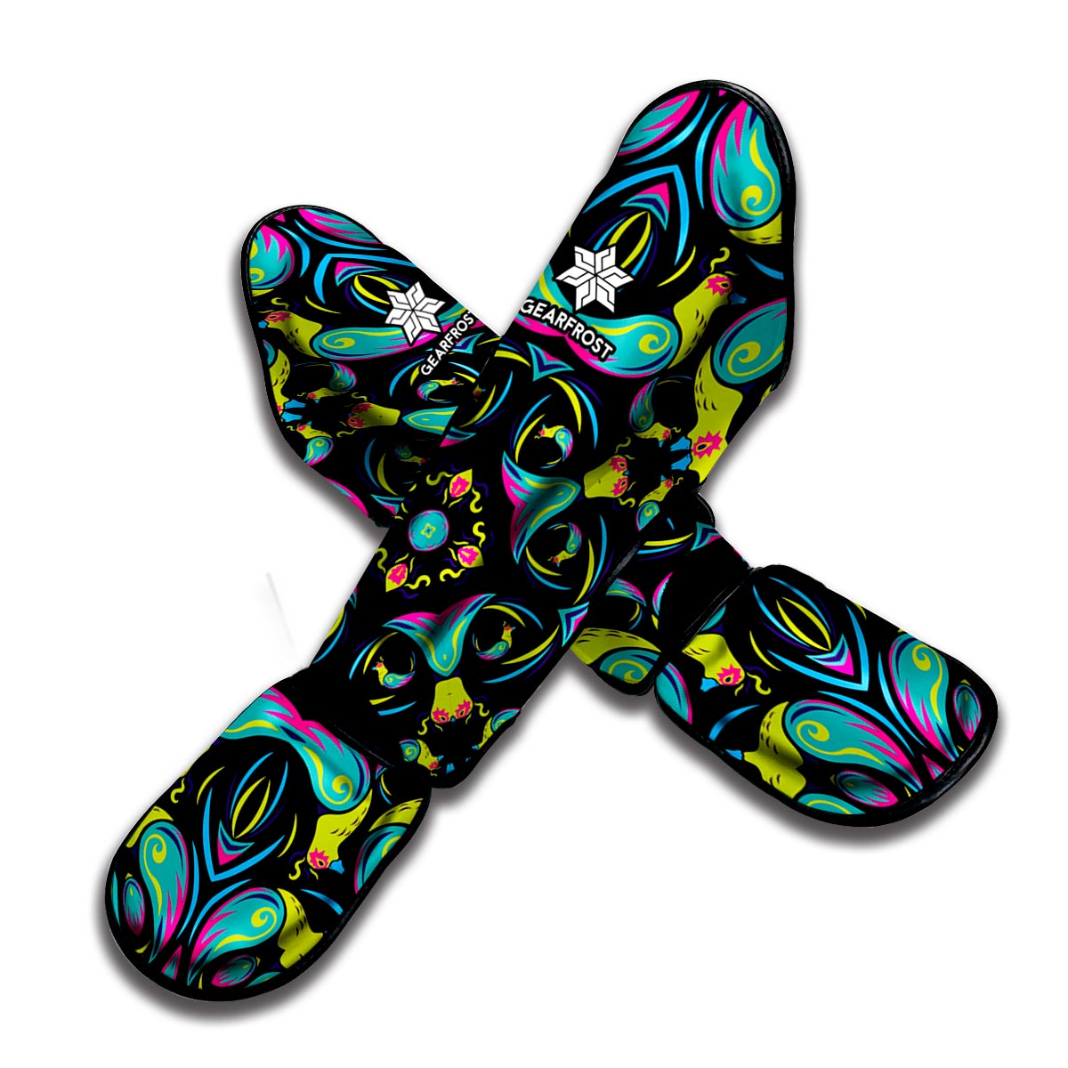Ornament Psychedelic Trippy Print Muay Thai Shin Guard