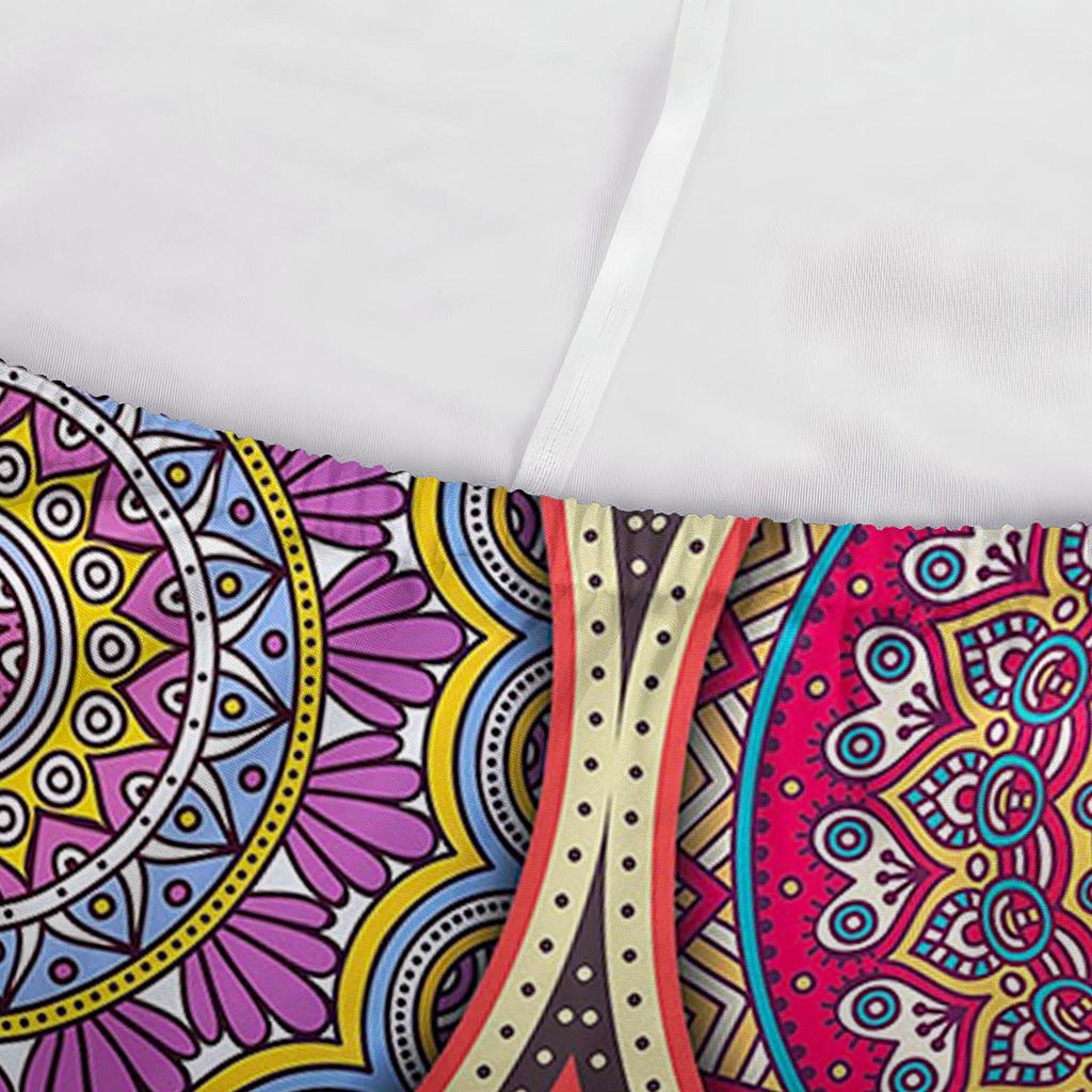 Oval Bohemian Mandala Patchwork Print Sofa Cover