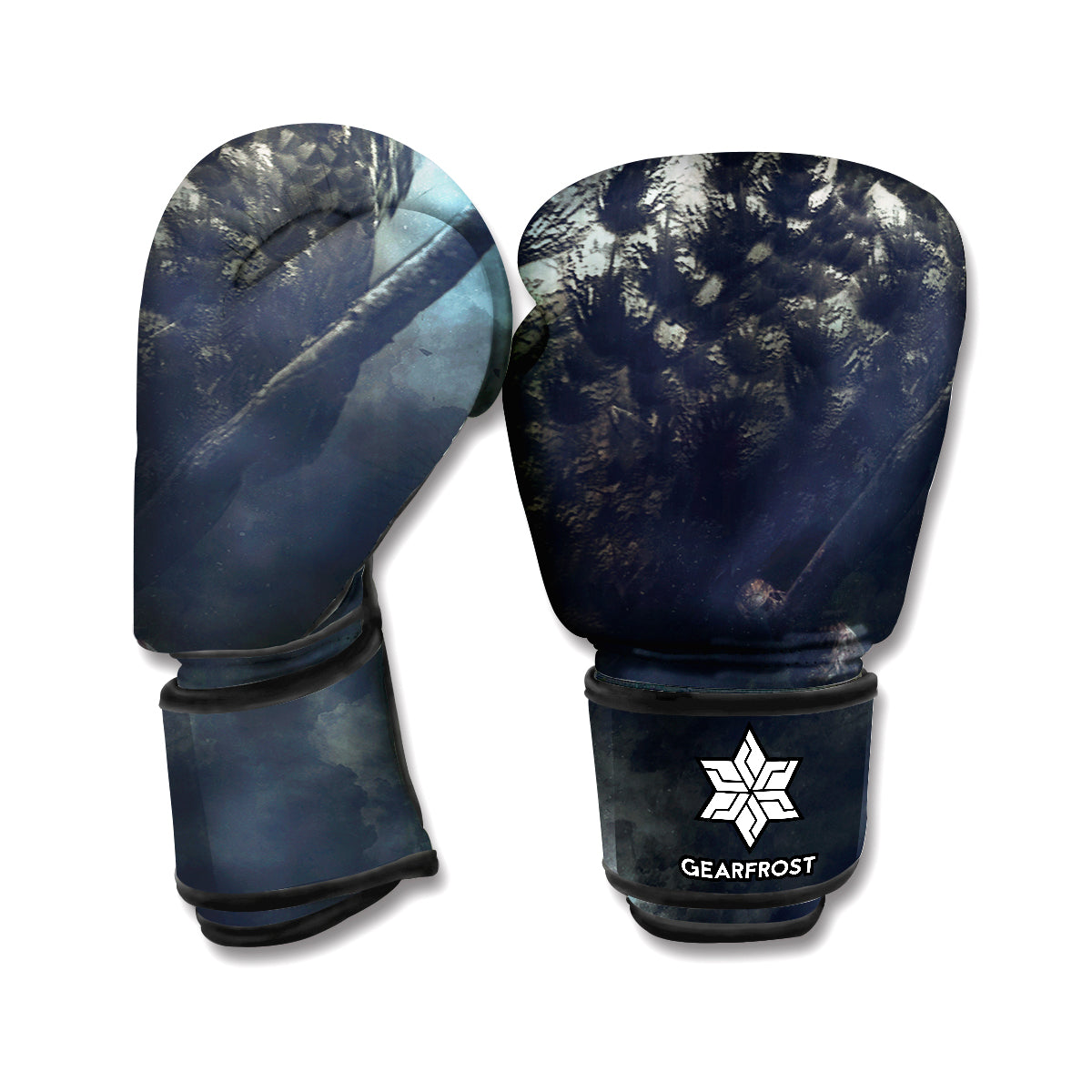 Owl At Night Print Boxing Gloves