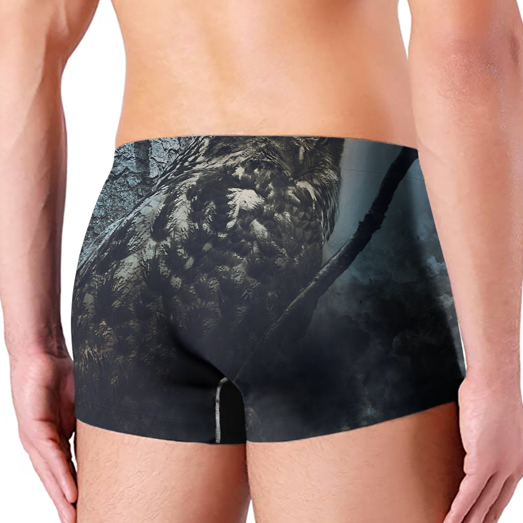Owl At Night Print Men's Boxer Briefs