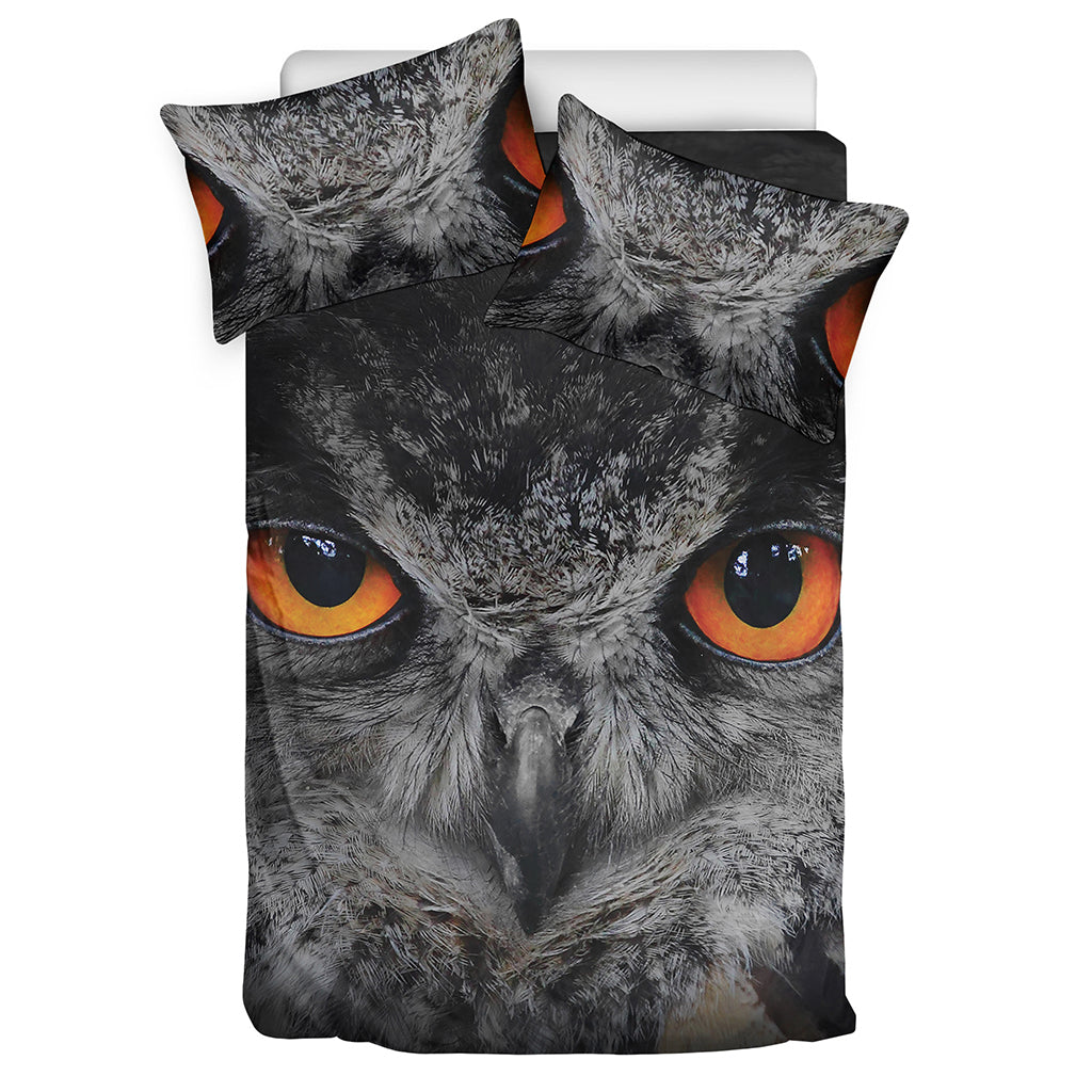 Owl Eyes Print Duvet Cover Bedding Set