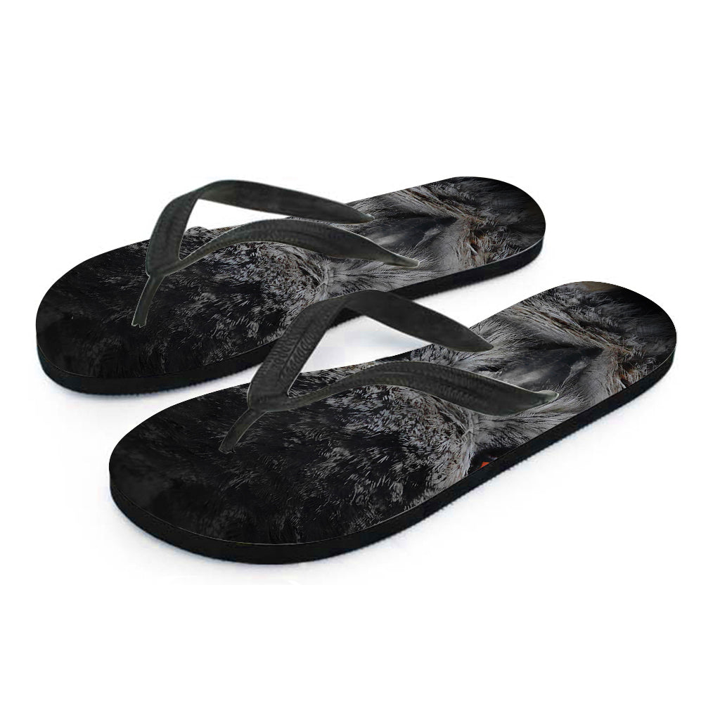 Owl Eyes Print Flip Flops