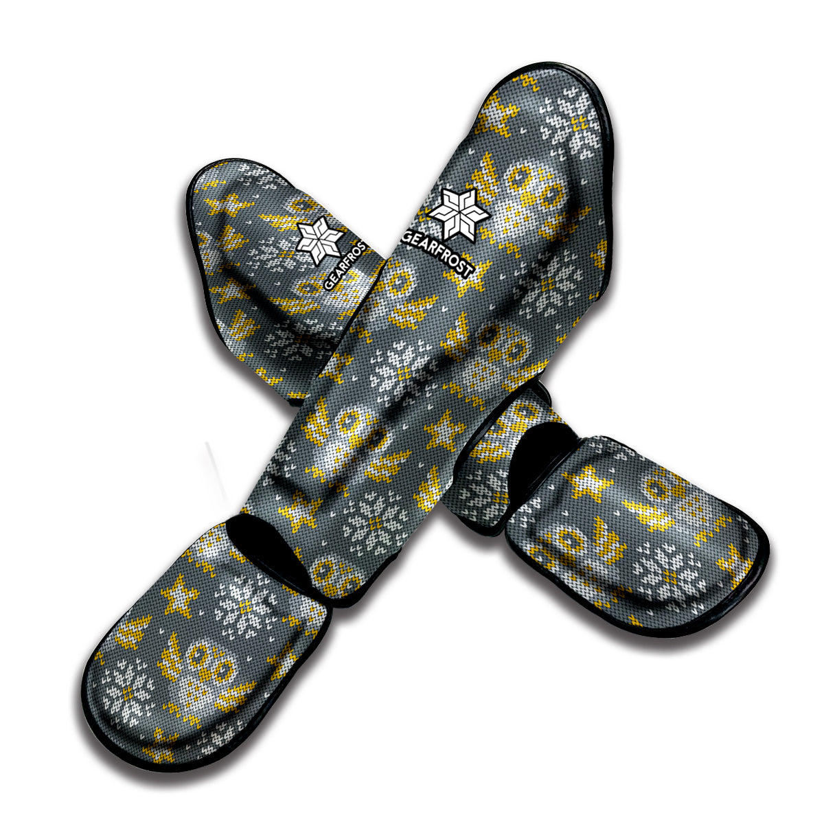 Owl Knitted Pattern Print Muay Thai Shin Guard