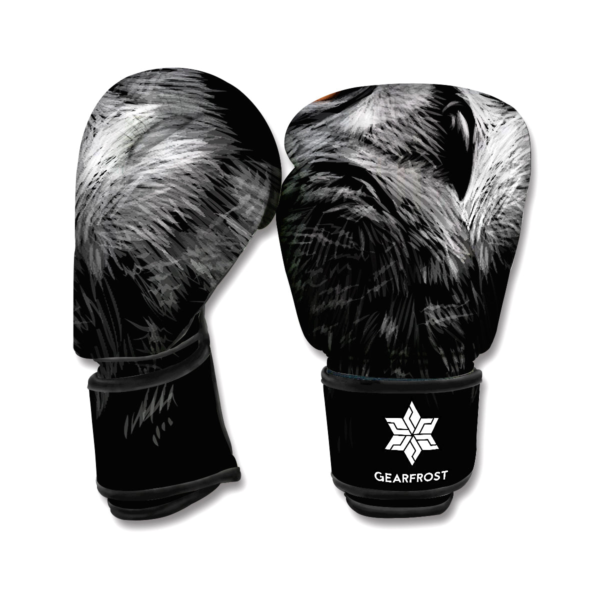 Owl Portrait Print Boxing Gloves