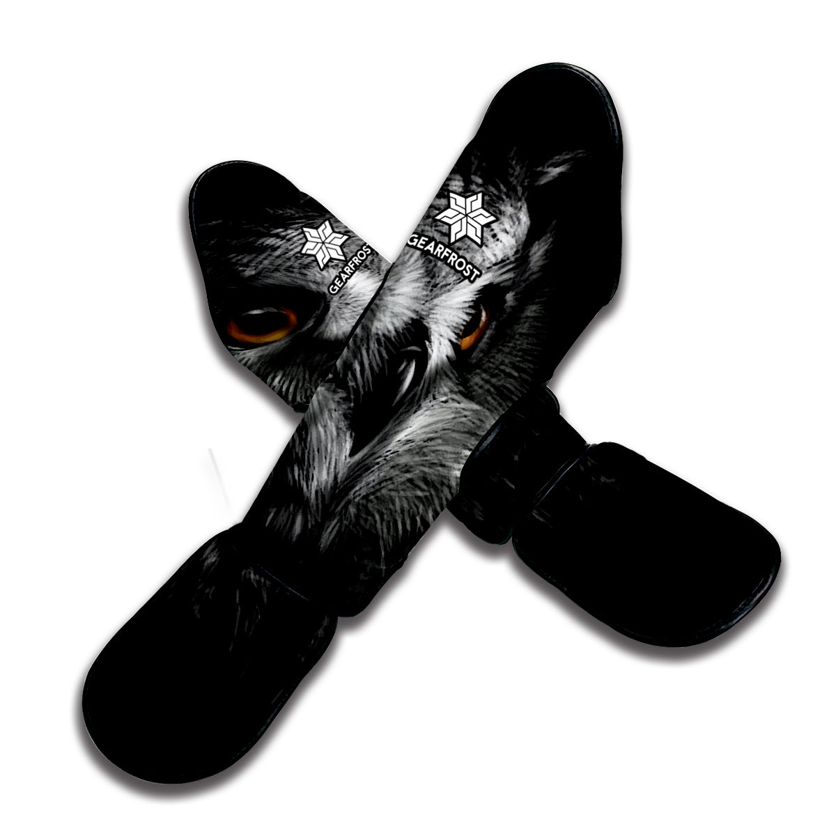 Owl Portrait Print Muay Thai Shin Guard