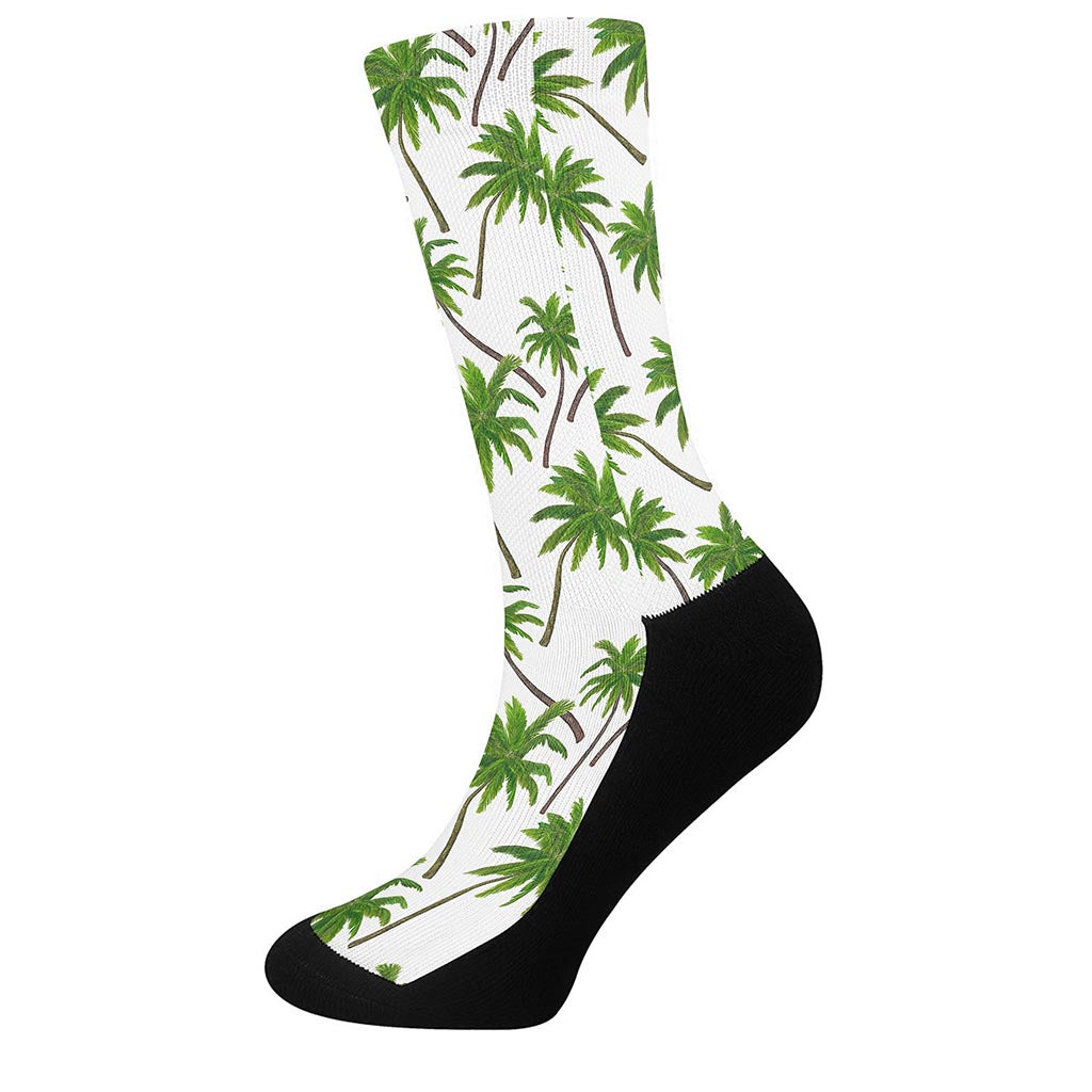 Palm Tree Pattern Print Crew Socks