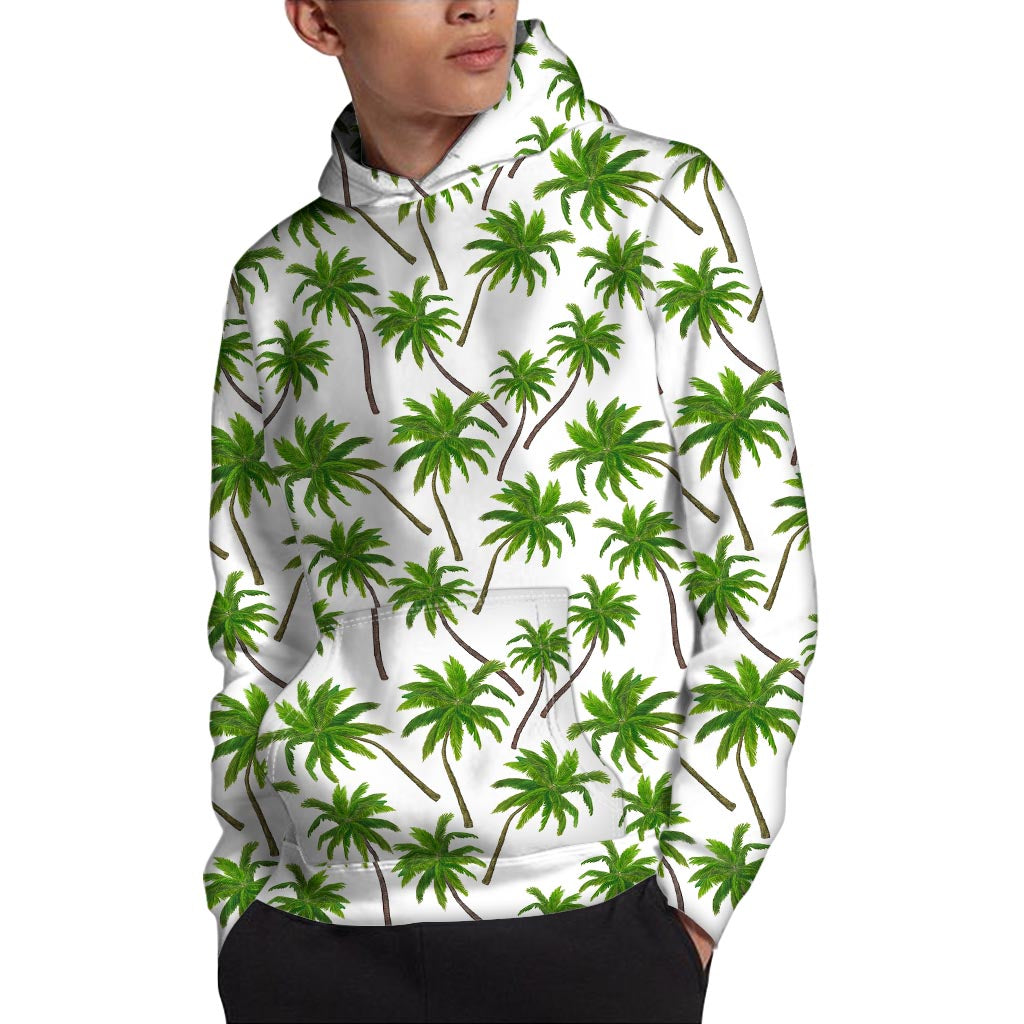Palm Tree Pattern Print Pullover Hoodie