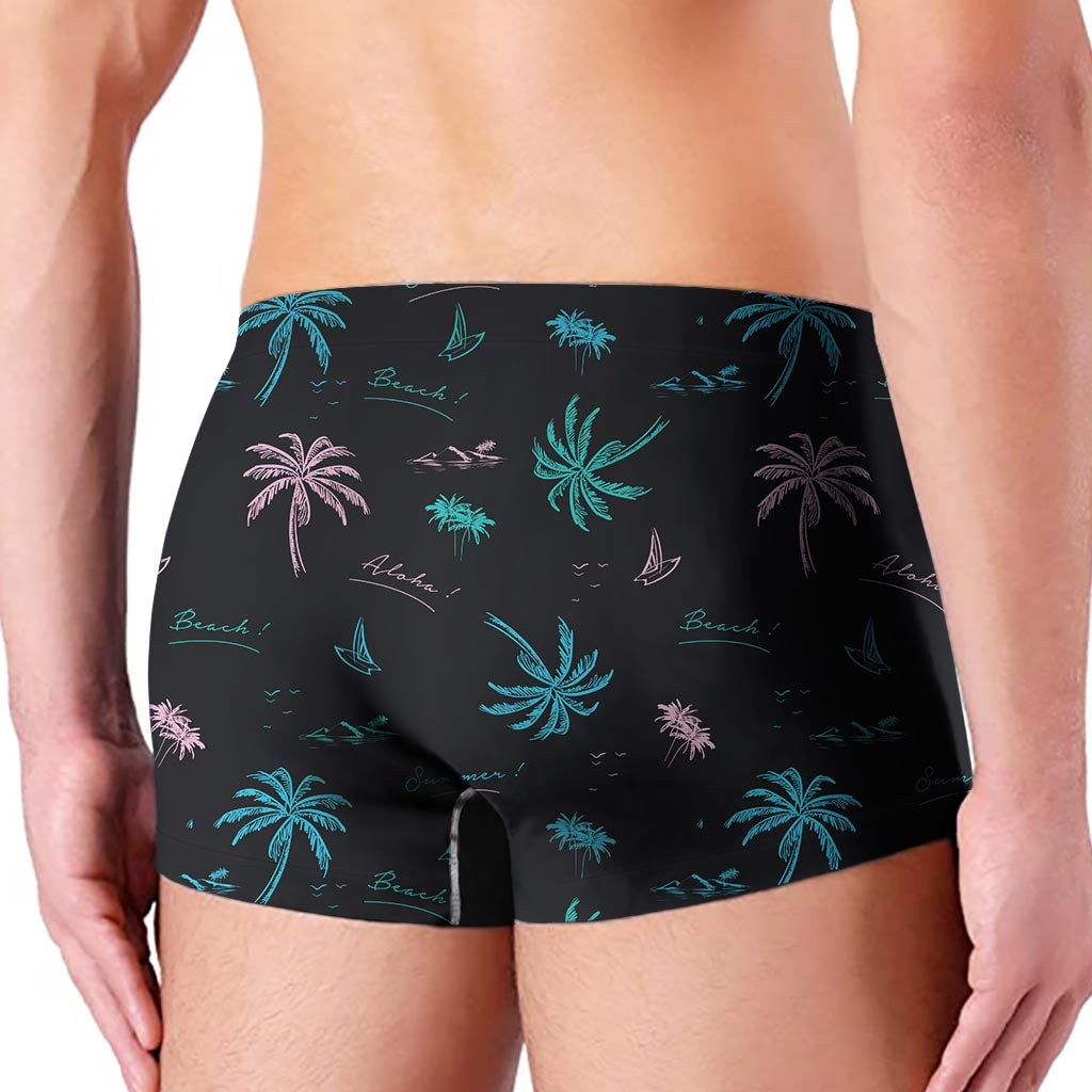 Palm Tree Summer Beach Pattern Print Men's Boxer Briefs