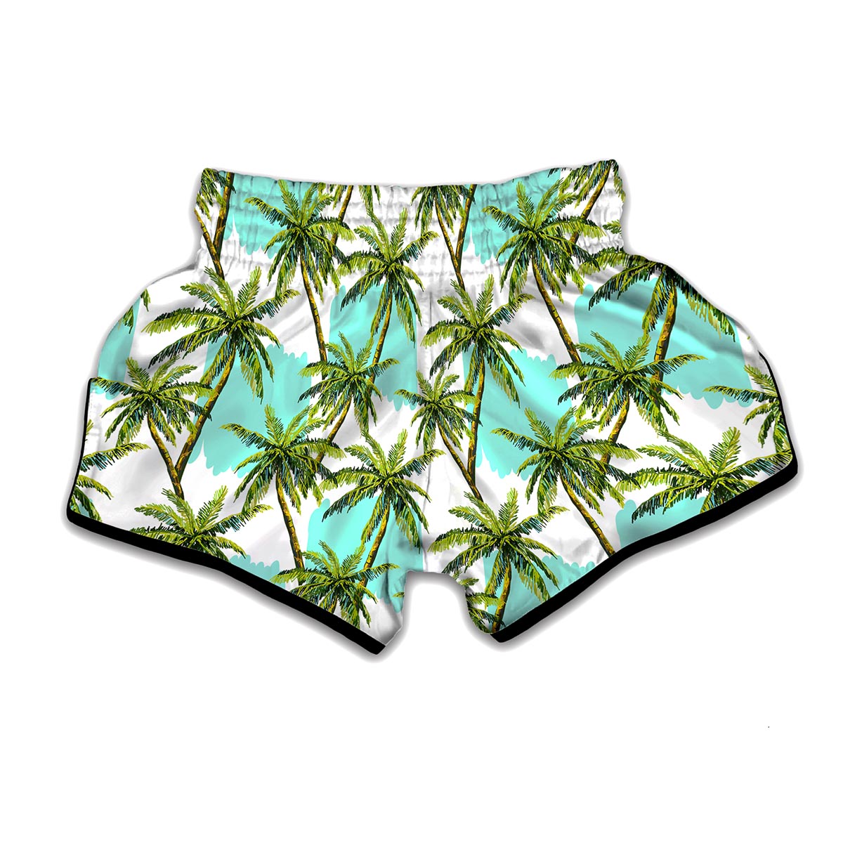 Palm Tree Tropical Pattern Print Muay Thai Boxing Shorts