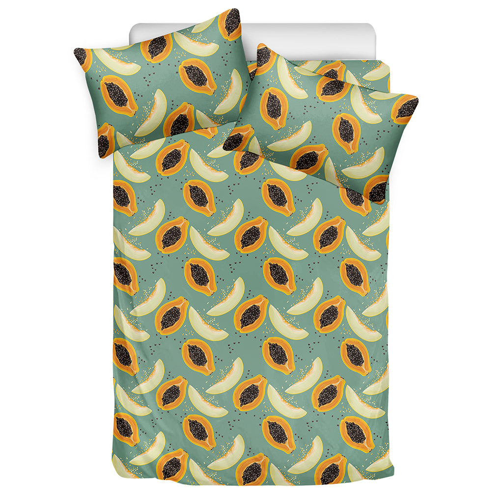 Papaya And Melon Pattern Print Duvet Cover Bedding Set