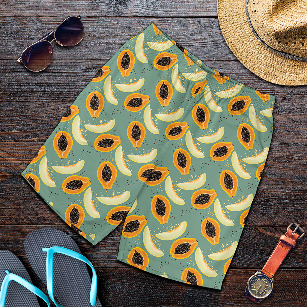 Papaya And Melon Pattern Print Men's Shorts