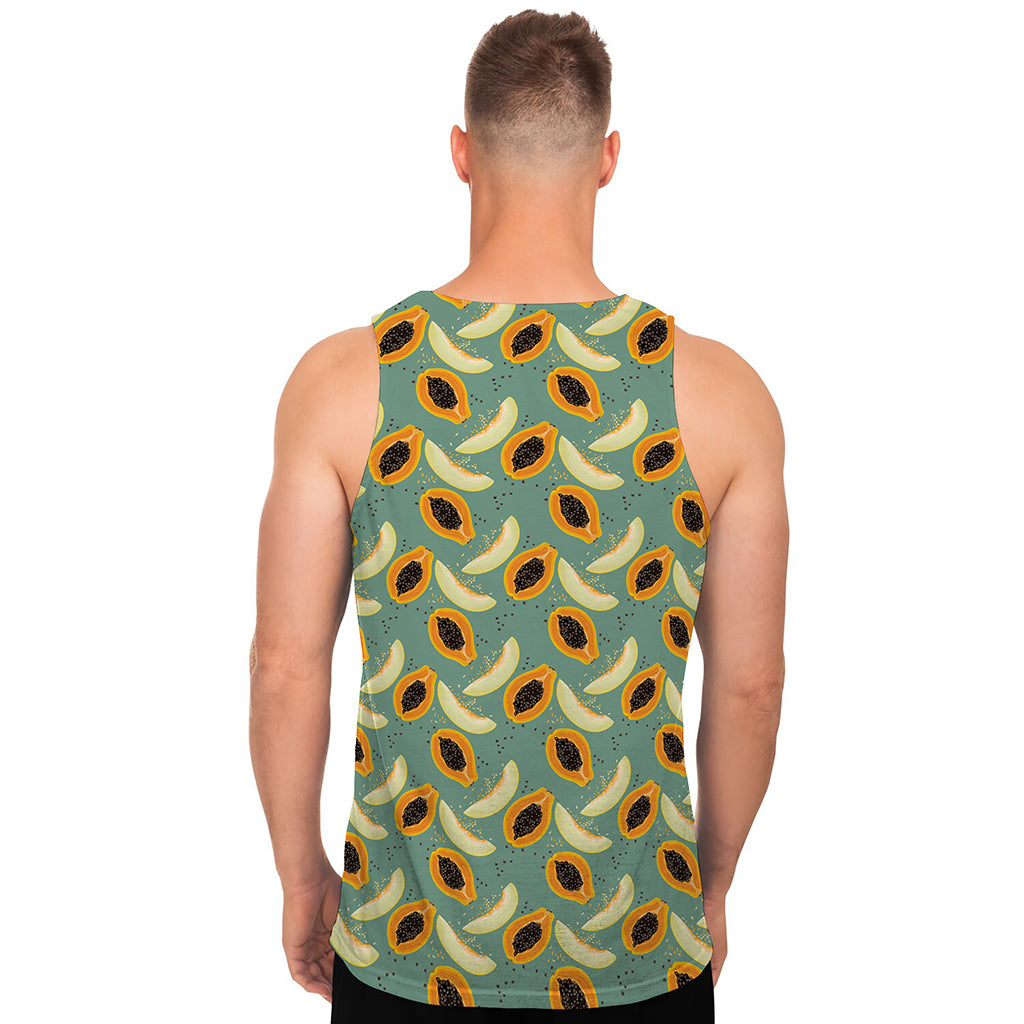 Papaya And Melon Pattern Print Men's Tank Top