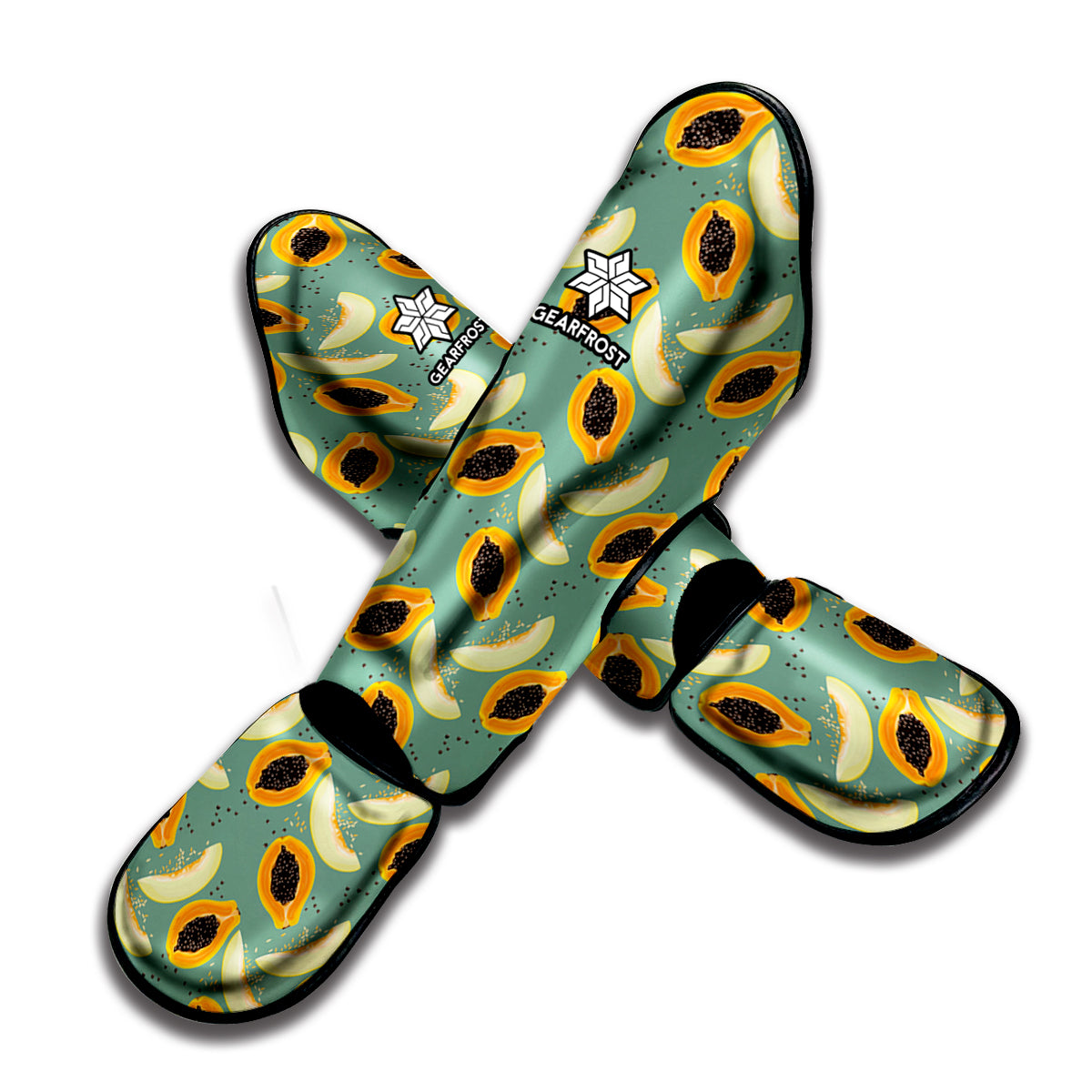 Papaya And Melon Pattern Print Muay Thai Shin Guard