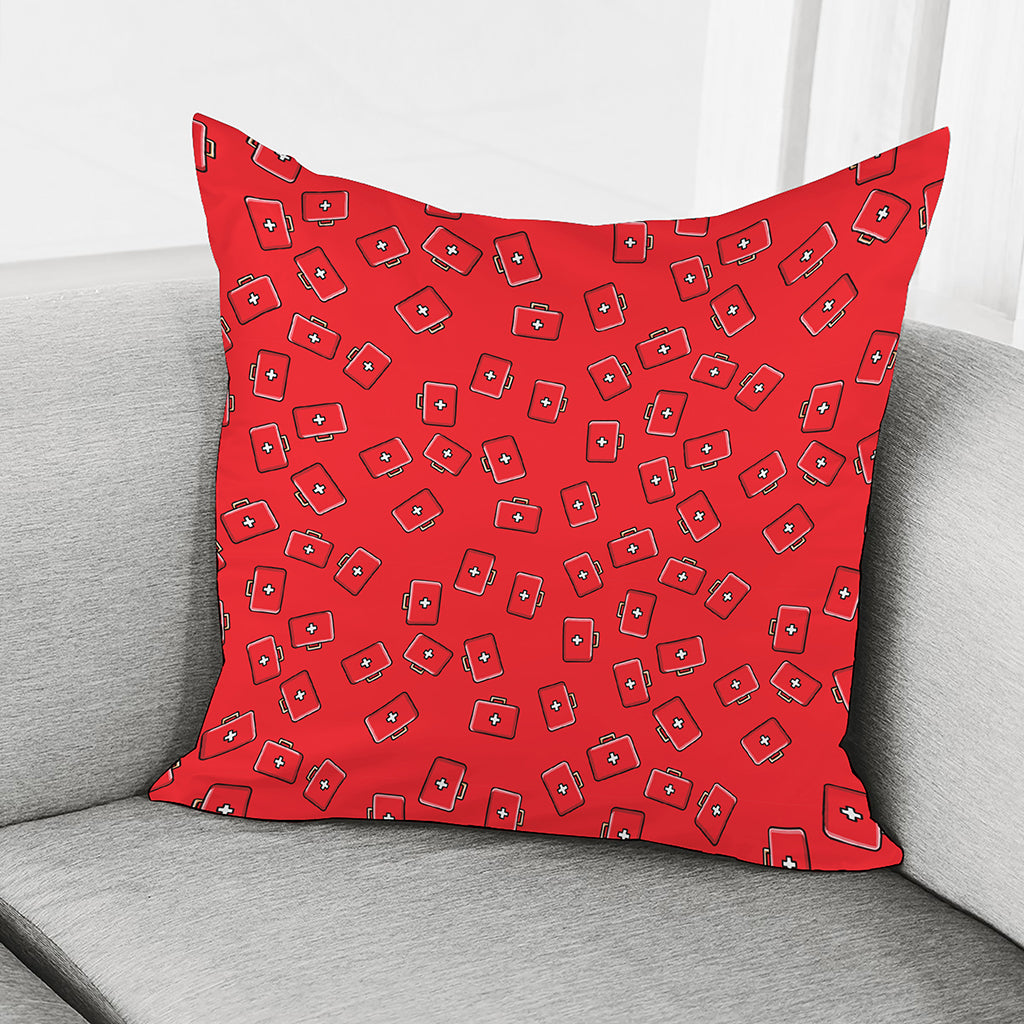 Paramedic First Aid Kit Pattern Print Pillow Cover