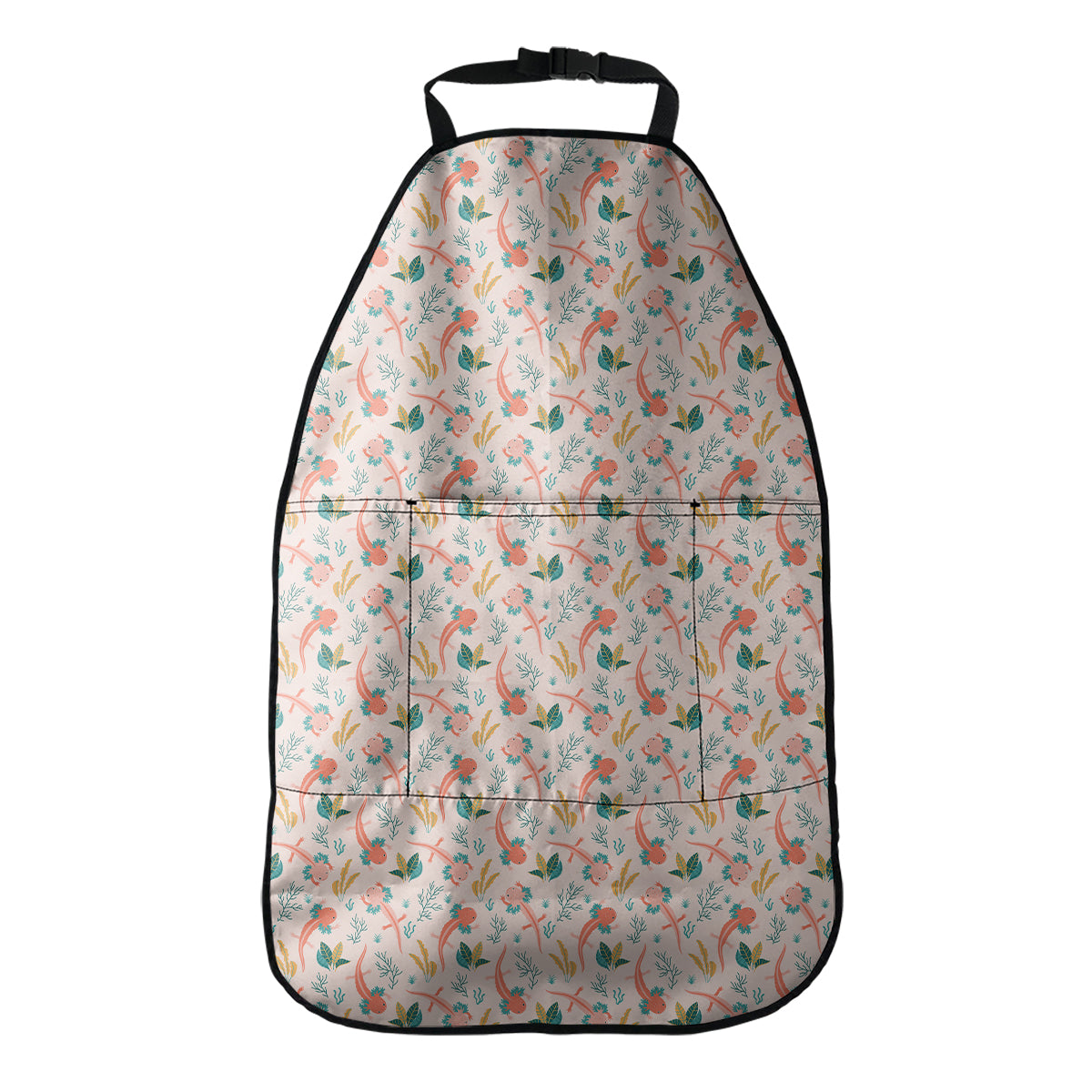 Pastel Axolotl Pattern Print Car Seat Organizers