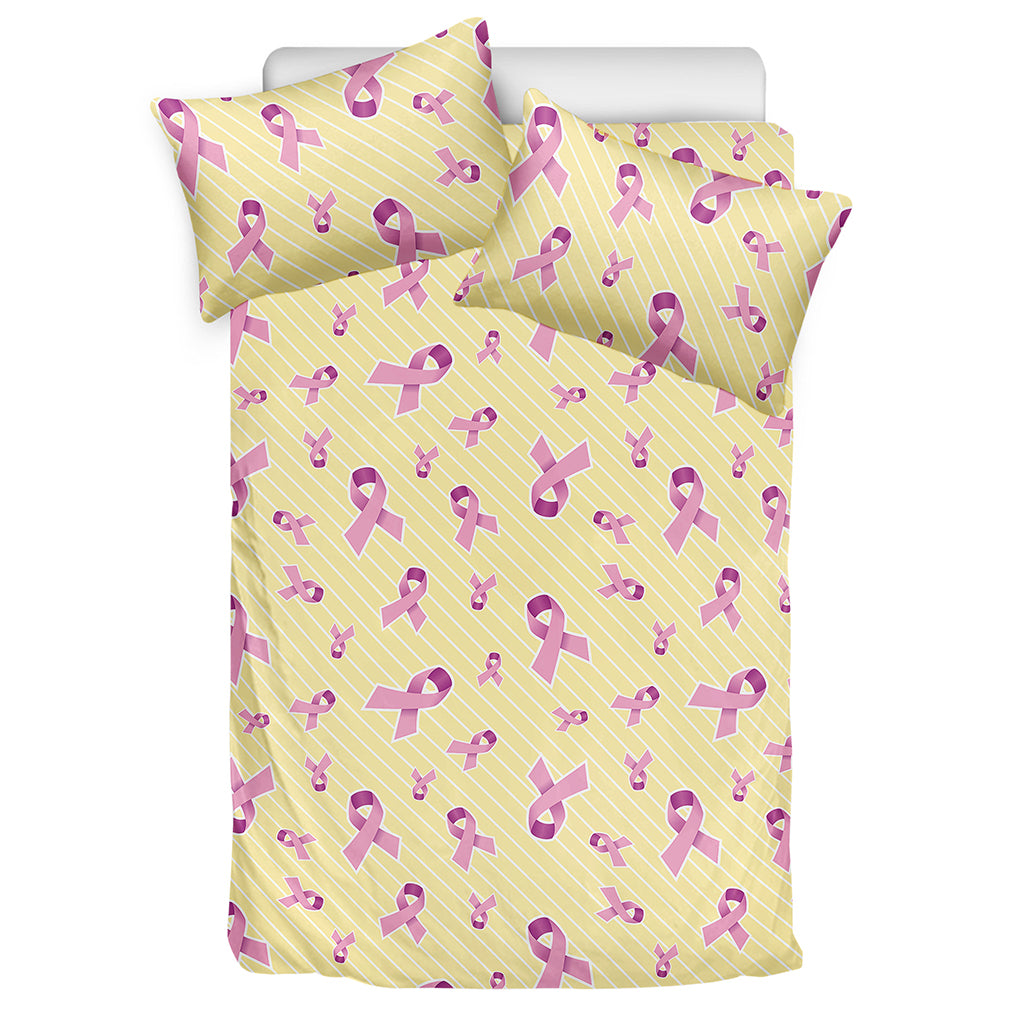 Pastel Breast Cancer Awareness Print Duvet Cover Bedding Set