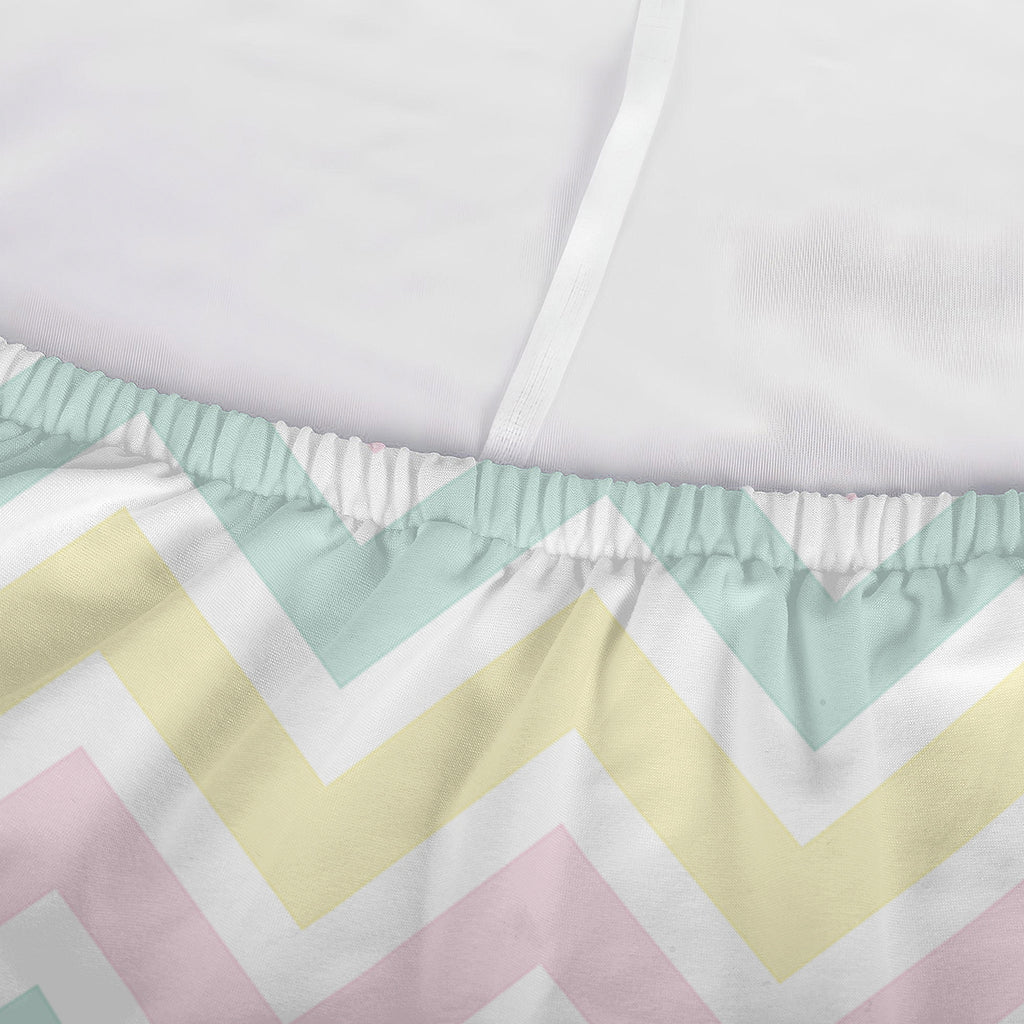 Pastel Chevron Pattern Print Sofa Cover