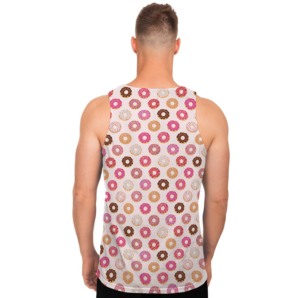 Pastel Donut Pattern Print Men's Tank Top