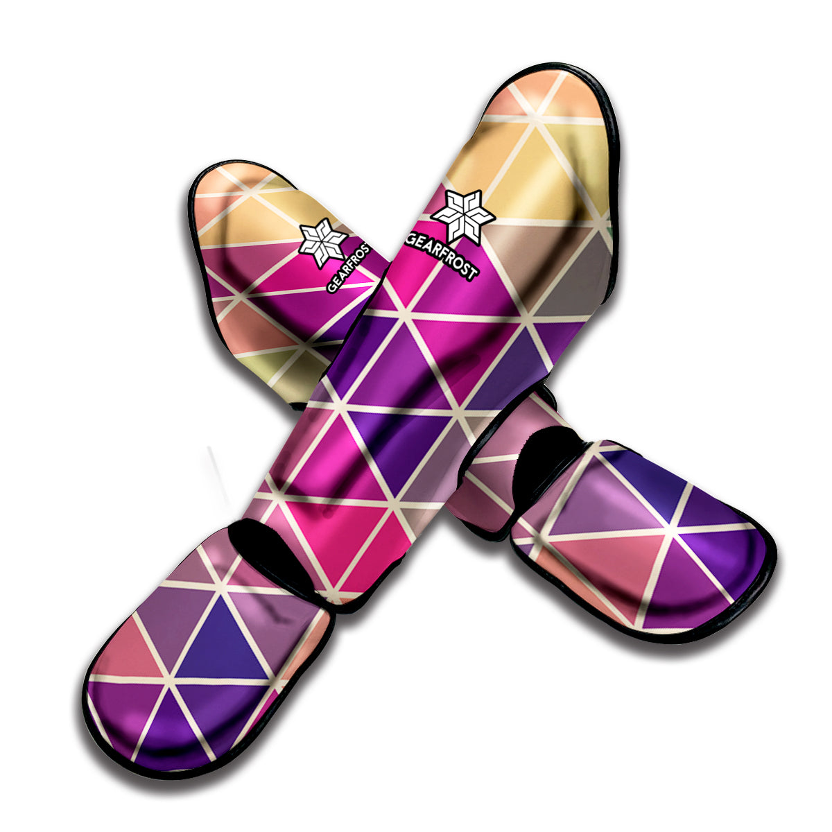Pastel Geometric Shape Pattern Print Muay Thai Shin Guard