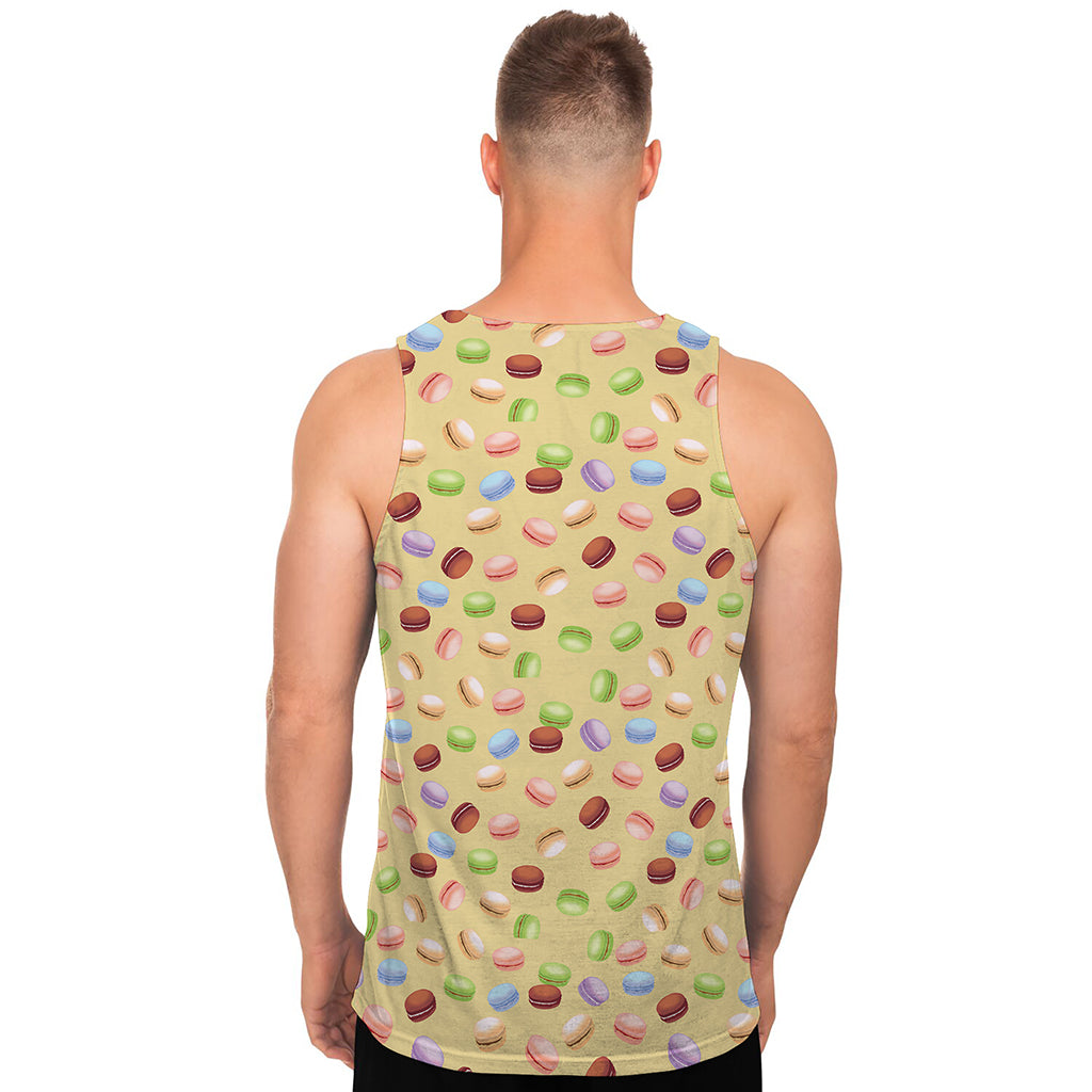Pastel Macaron Pattern Print Men's Tank Top