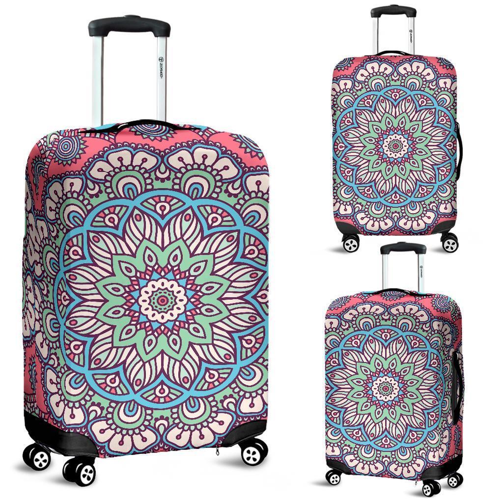 Pastel Mandala Bohemian Pattern Print Luggage Cover GearFrost