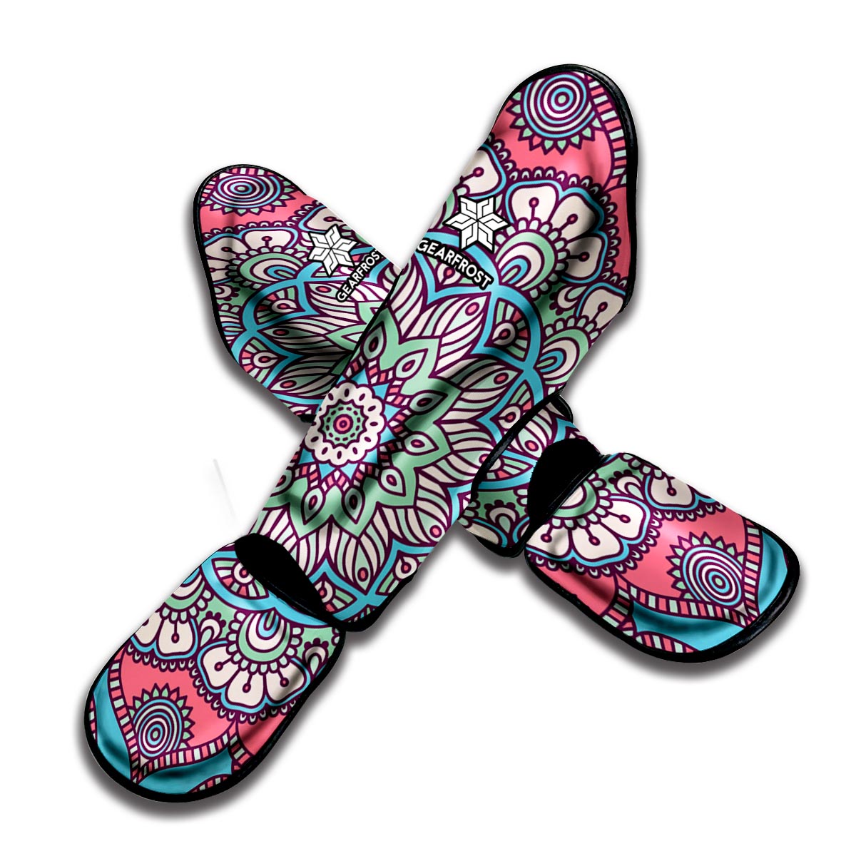 Pastel Mandala Bohemian Pattern Print Muay Thai Shin Guard