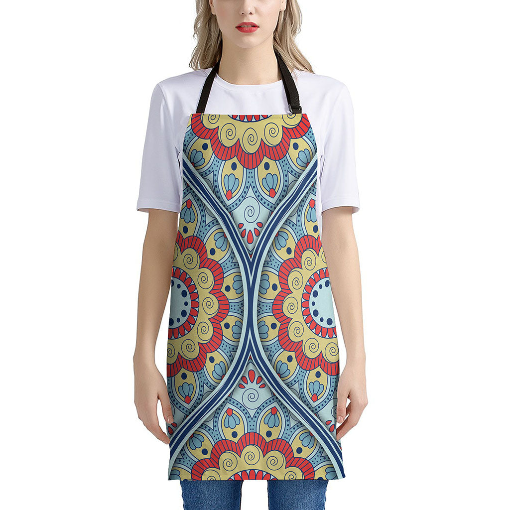 Pastel Ornament Mandala Print Apron