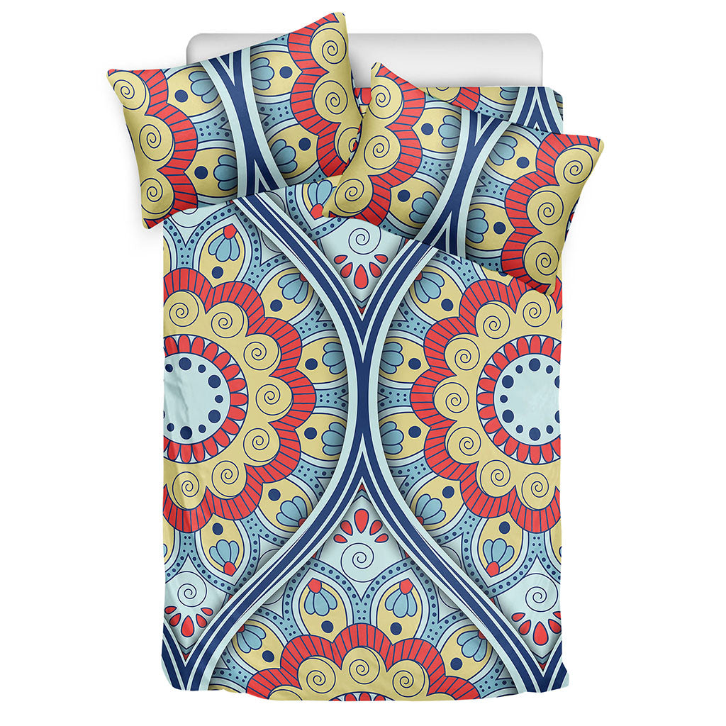 Pastel Ornament Mandala Print Duvet Cover Bedding Set