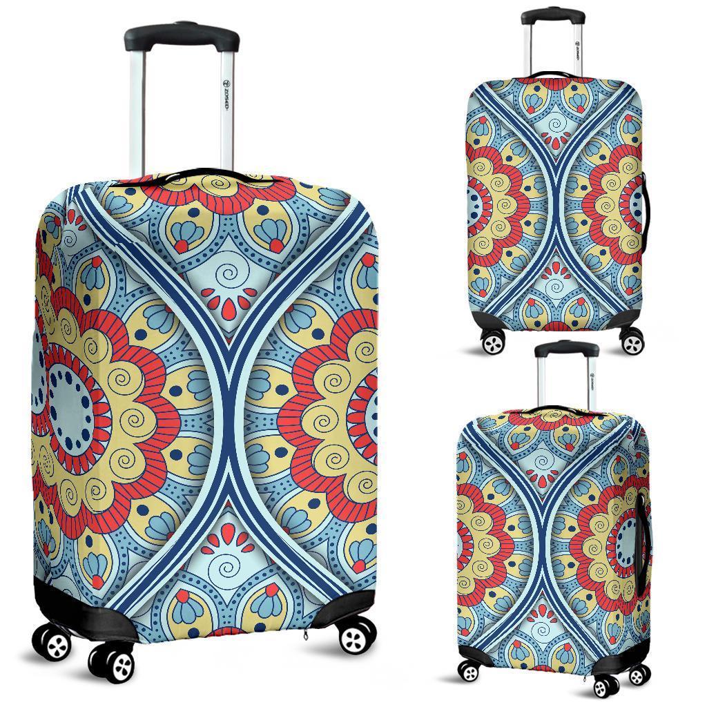 Pastel Ornament Mandala Print Luggage Cover GearFrost