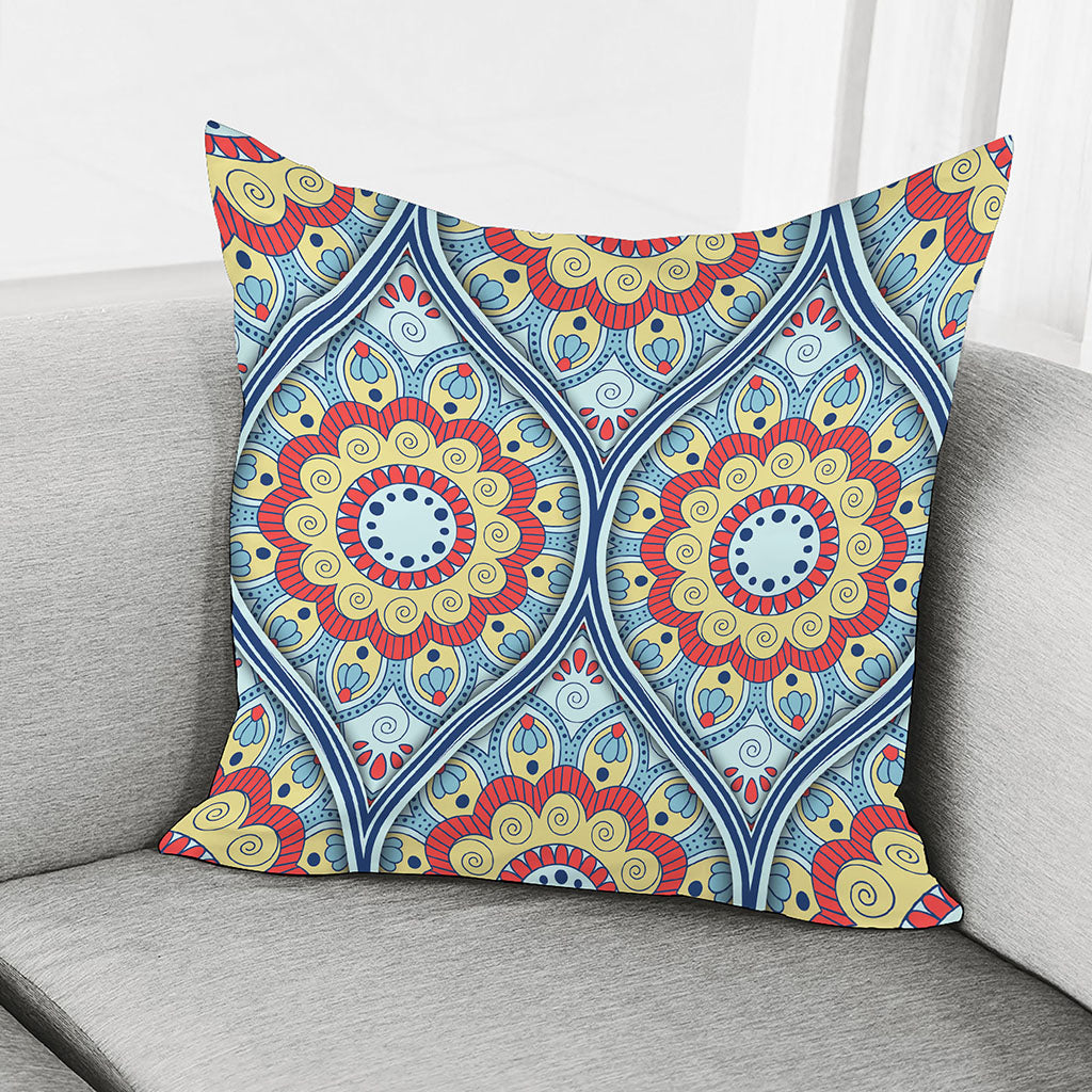 Pastel Ornament Mandala Print Pillow Cover