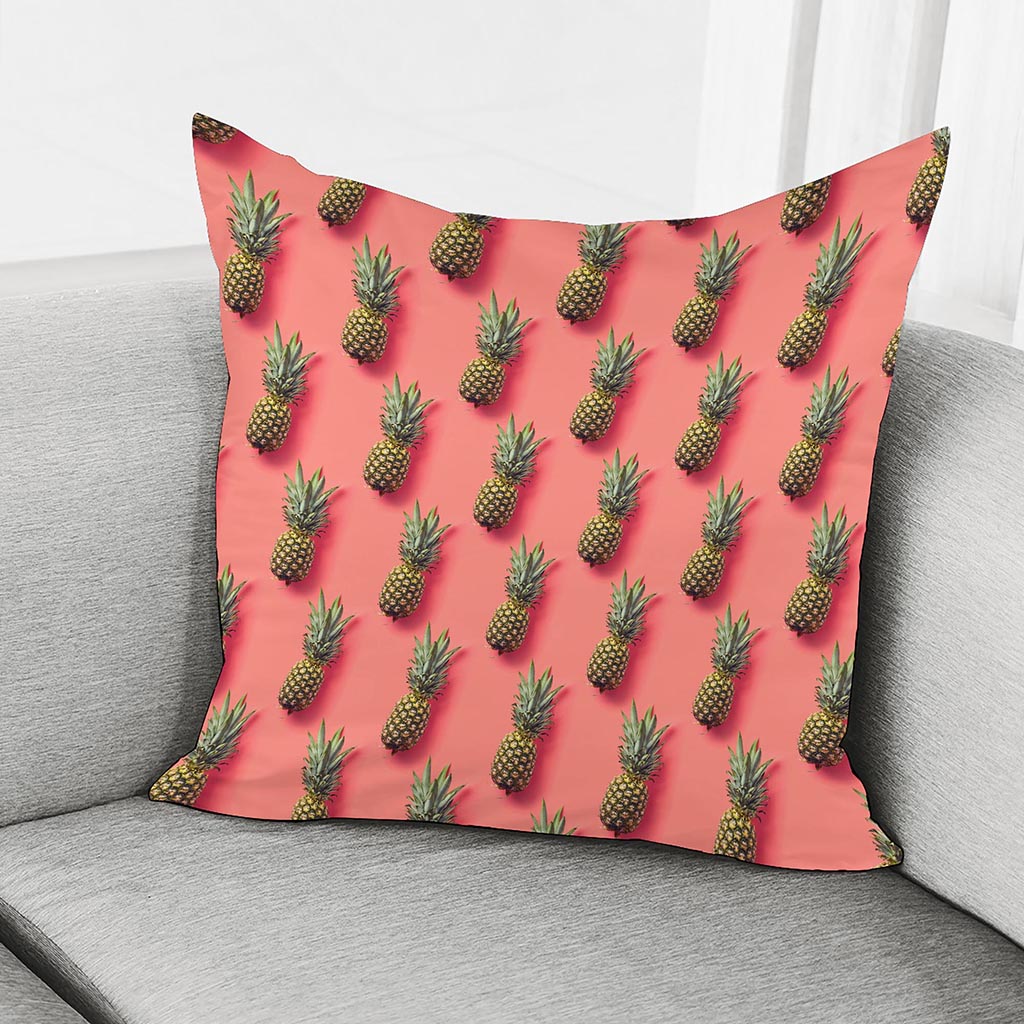 Pastel Pink Pineapple Pattern Print Pillow Cover