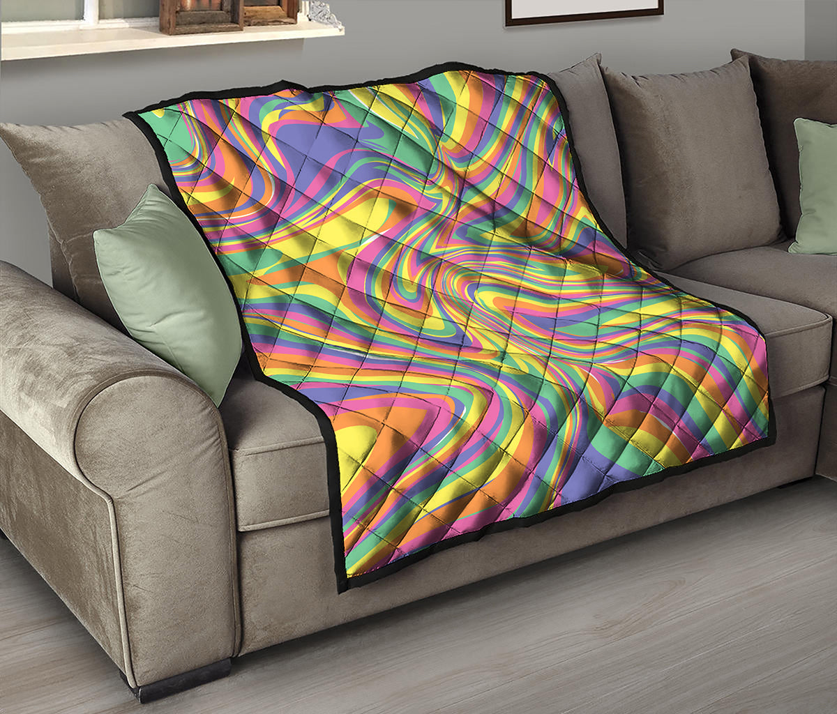 Pastel Rave Print Quilt