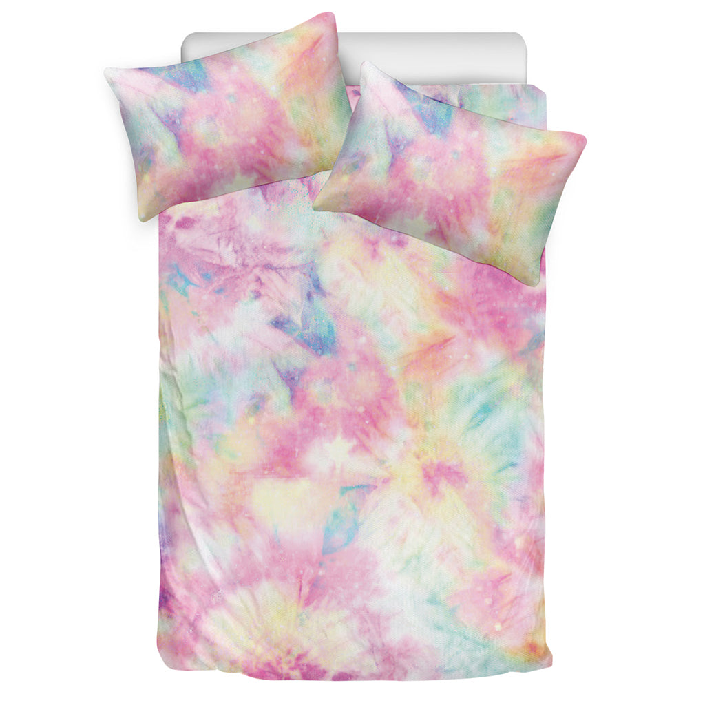 Pastel Tie Dye Print Duvet Cover Bedding Set