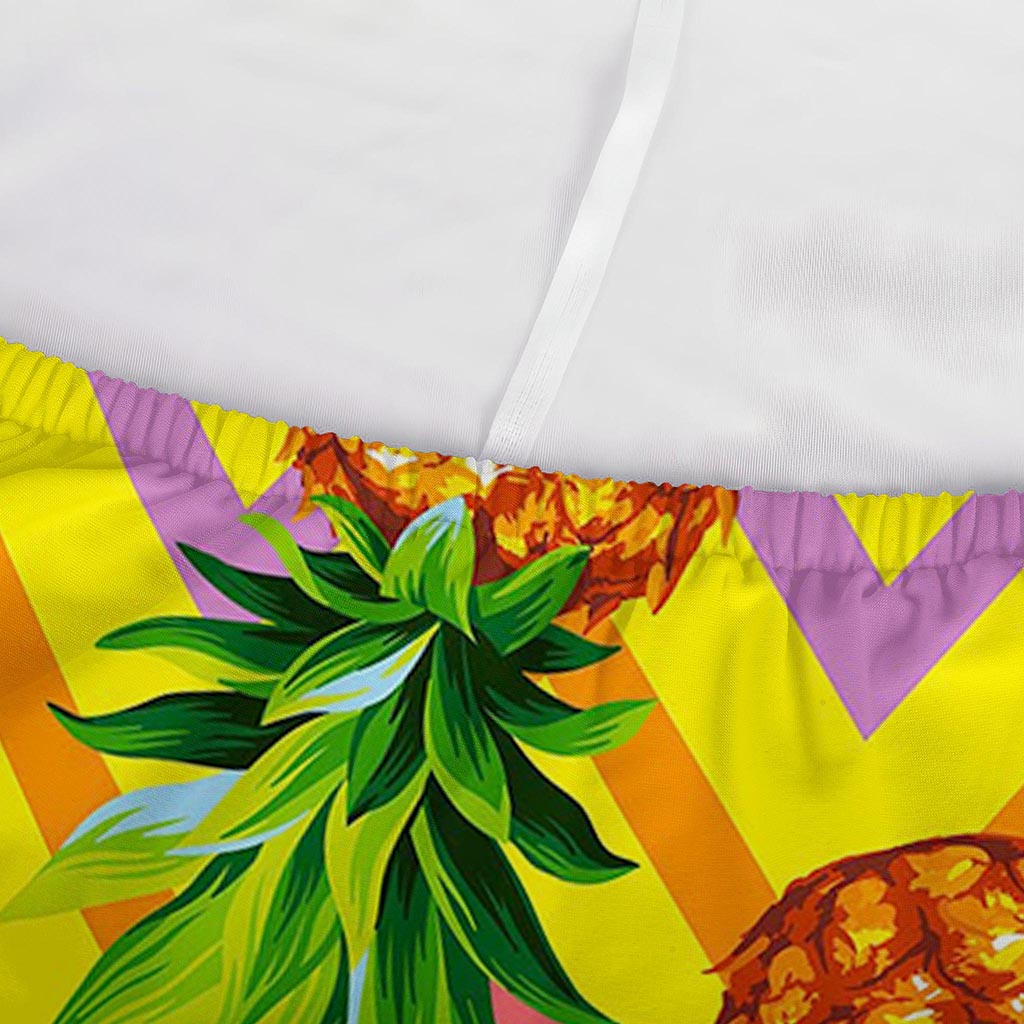 Pastel Zig Zag Pineapple Pattern Print Sofa Cover