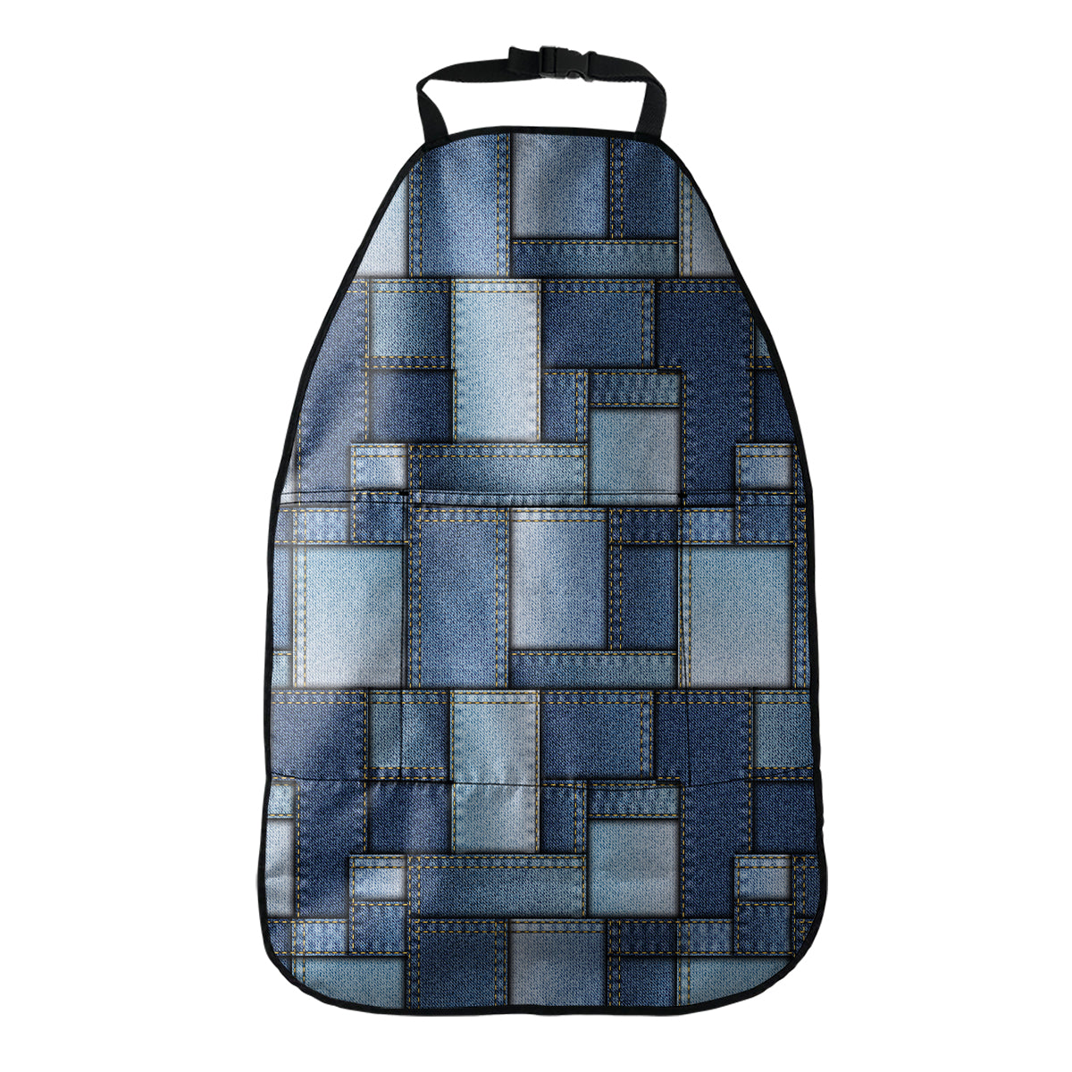 Patchwork Denim Jeans Pattern Print Car Seat Organizers