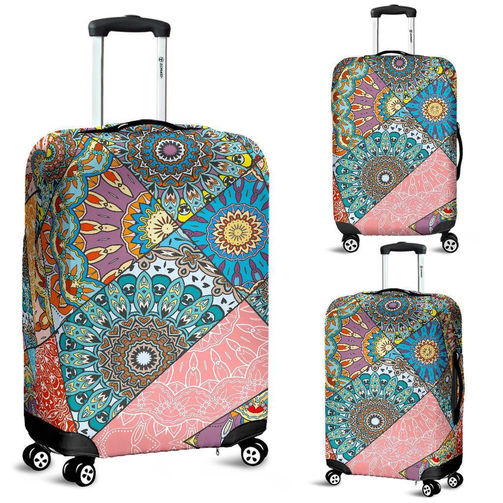 Patchwork Mandala Bohemian Pattern Print Luggage Cover GearFrost