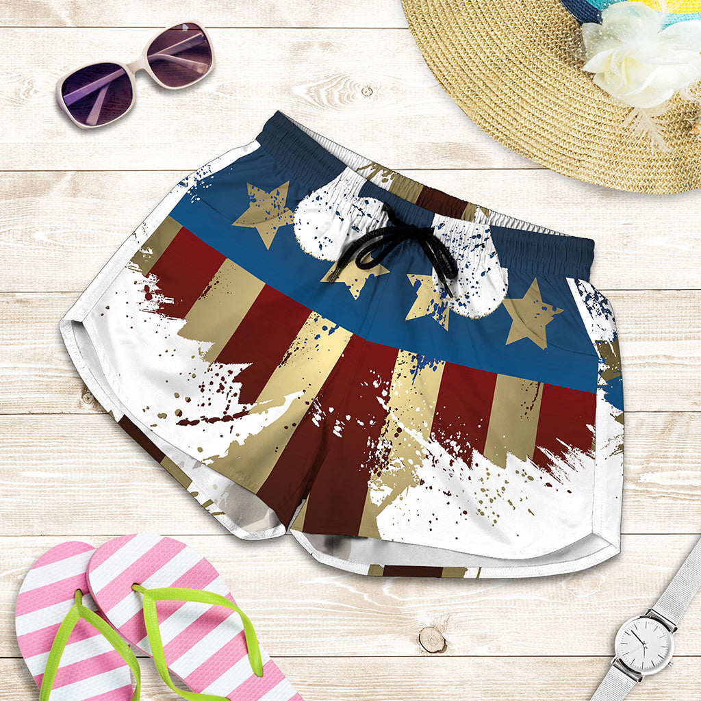 Patriotic American Eagle Print Women's Shorts