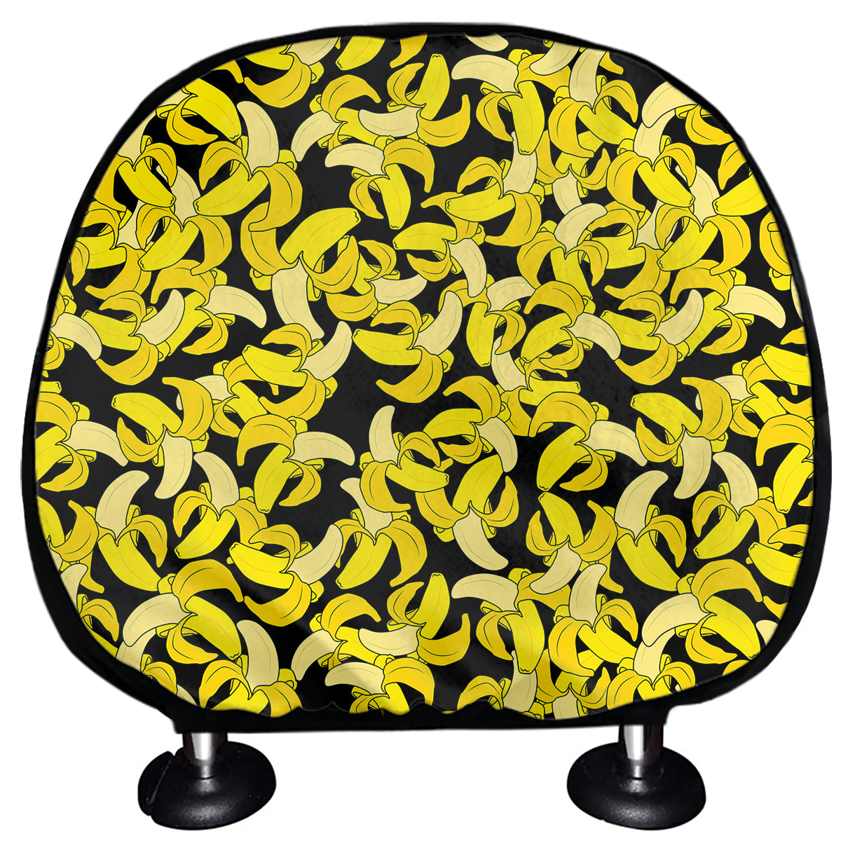 Peeled Banana Pattern Print Car Headrest Covers