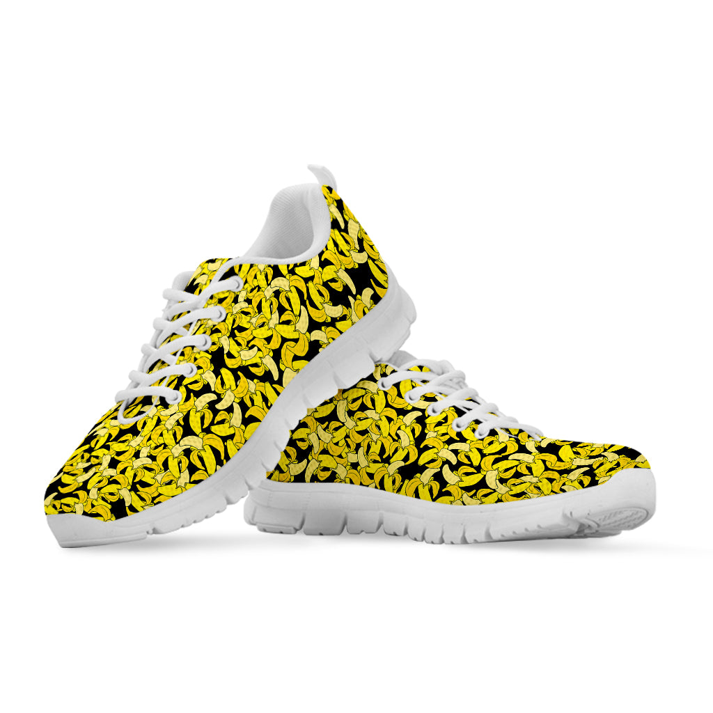 Peeled Banana Pattern Print White Sneakers