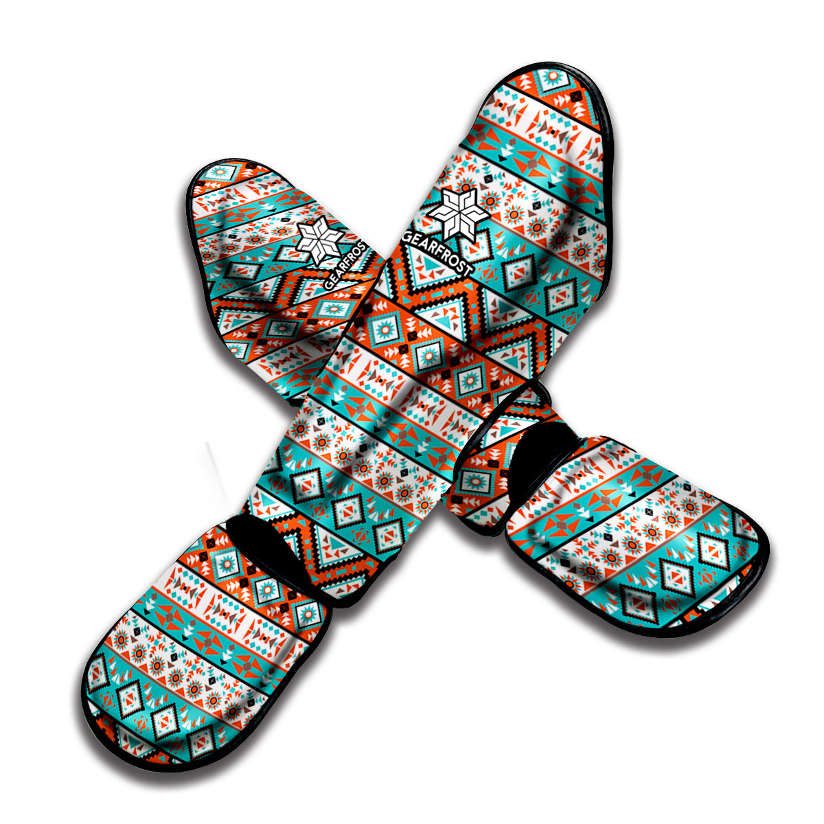 Pendleton Navajo Geometric Pattern Print Muay Thai Shin Guard