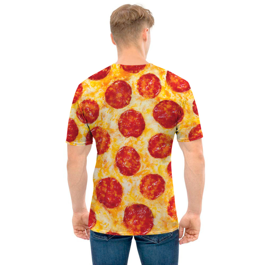 Pepperoni Pizza Print Men's T-Shirt